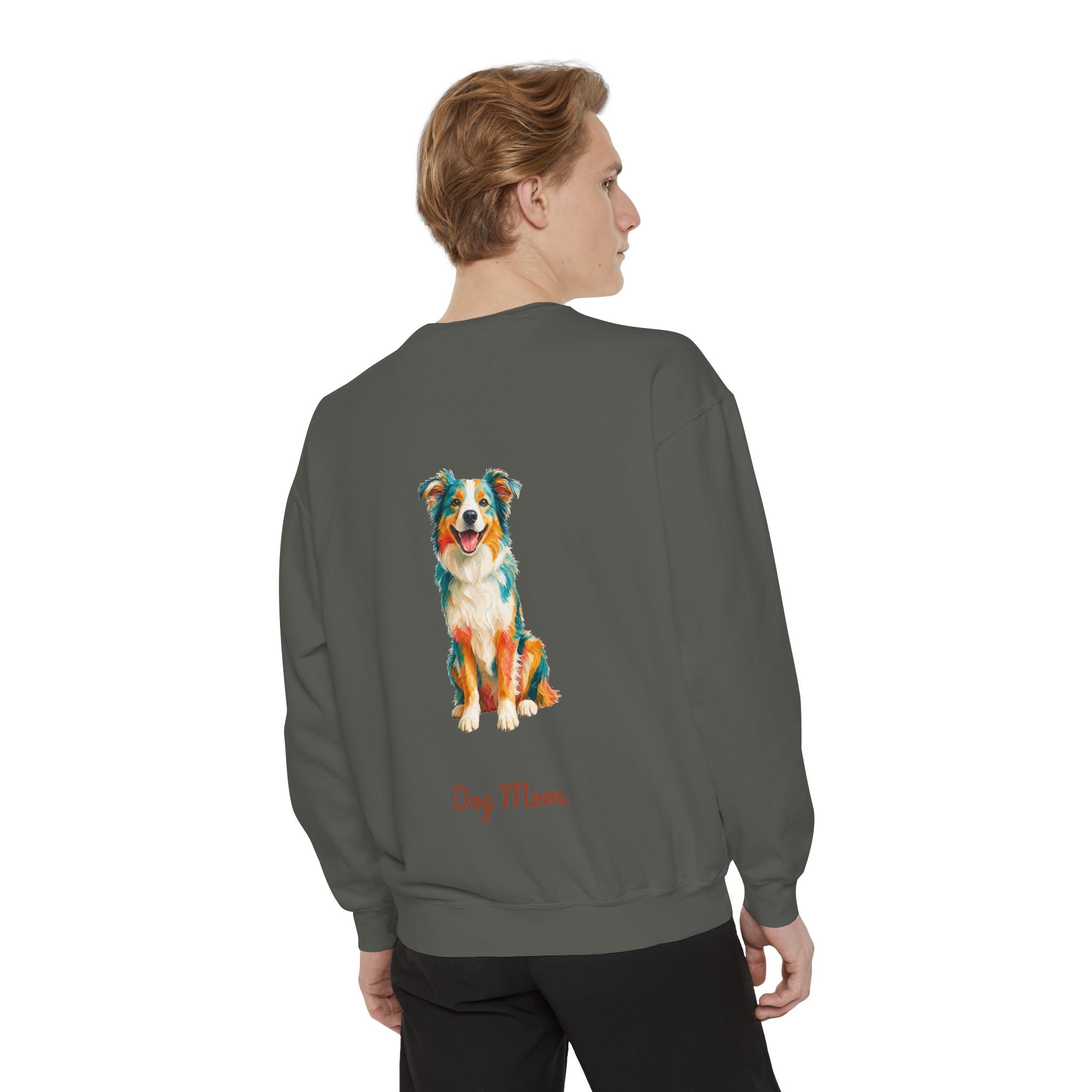 Dog Mom Shirt, Vibrant Painterly Dog Tee, Bold Dog Lover Gift, Colorful Dog Owner Sweatshirt