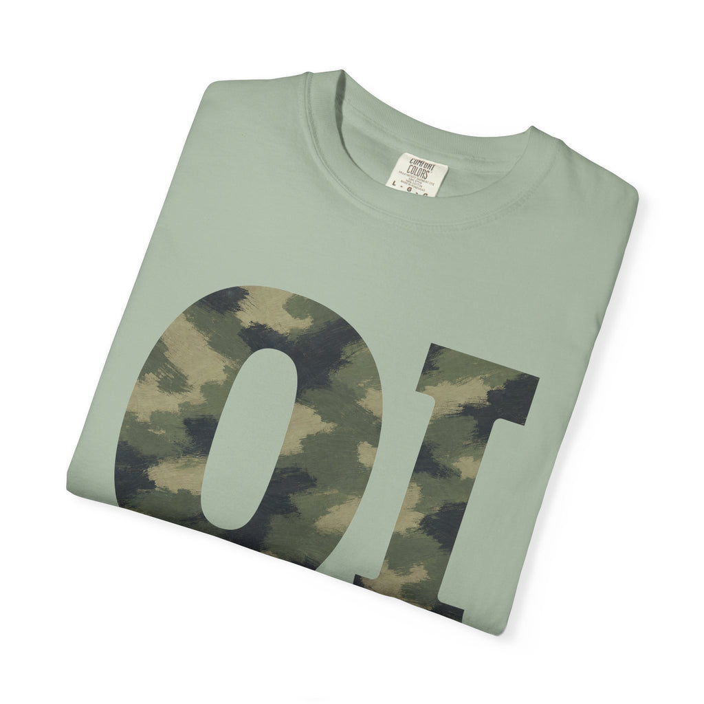 Organic Intervention Camo Hoodie, OI Monogram Anti-Algorithm Sweatshirt, Streetwear Camo Graphic Gift, Bold Statement Hoodie