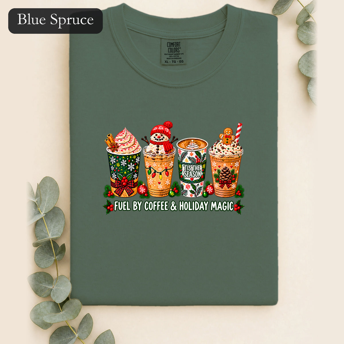 Cozy Holiday Coffee Cocoa Graphic Shirt | Winter Drink Design