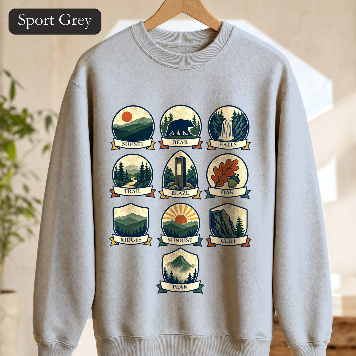 Appalachian Trail Shirt, Hiking Badge Tee, AT Thru Hiker Gift, Retro Adventure Nature Sweatshirt