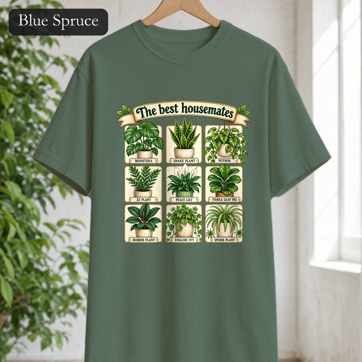 The Best Housemates plant grid Shirt | Tee