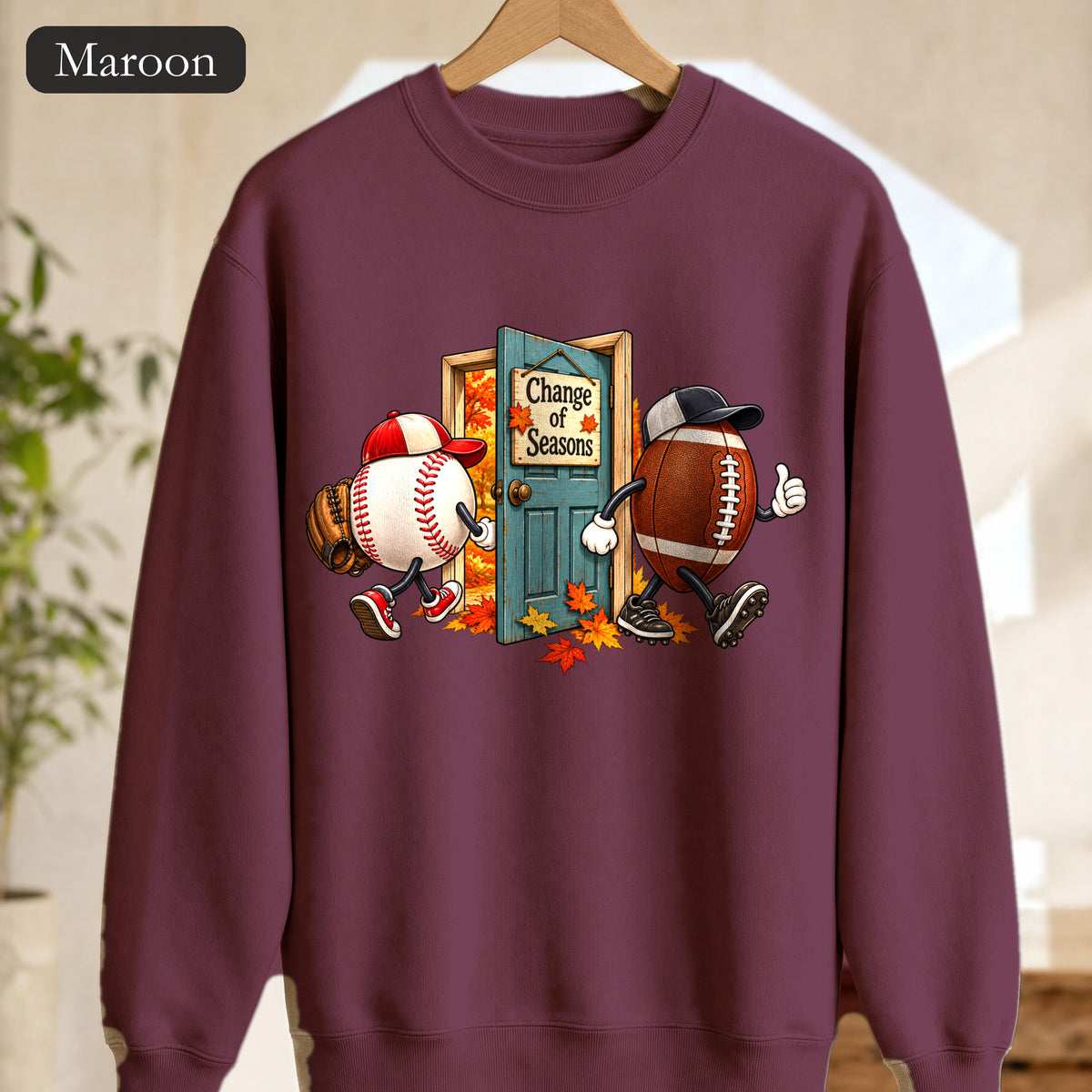 Change of Season Baseball to Football Sweatshirt | Fall Sports