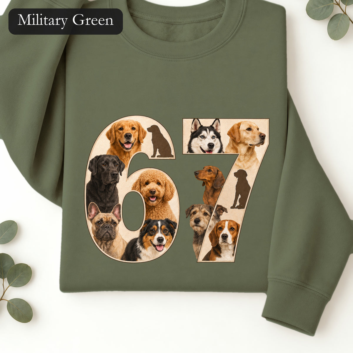 67 Dogs Shirt, Funny 67 Meme Dog Tee, Trendy Dog Number Gift, Dog Lover Sweatshirt
