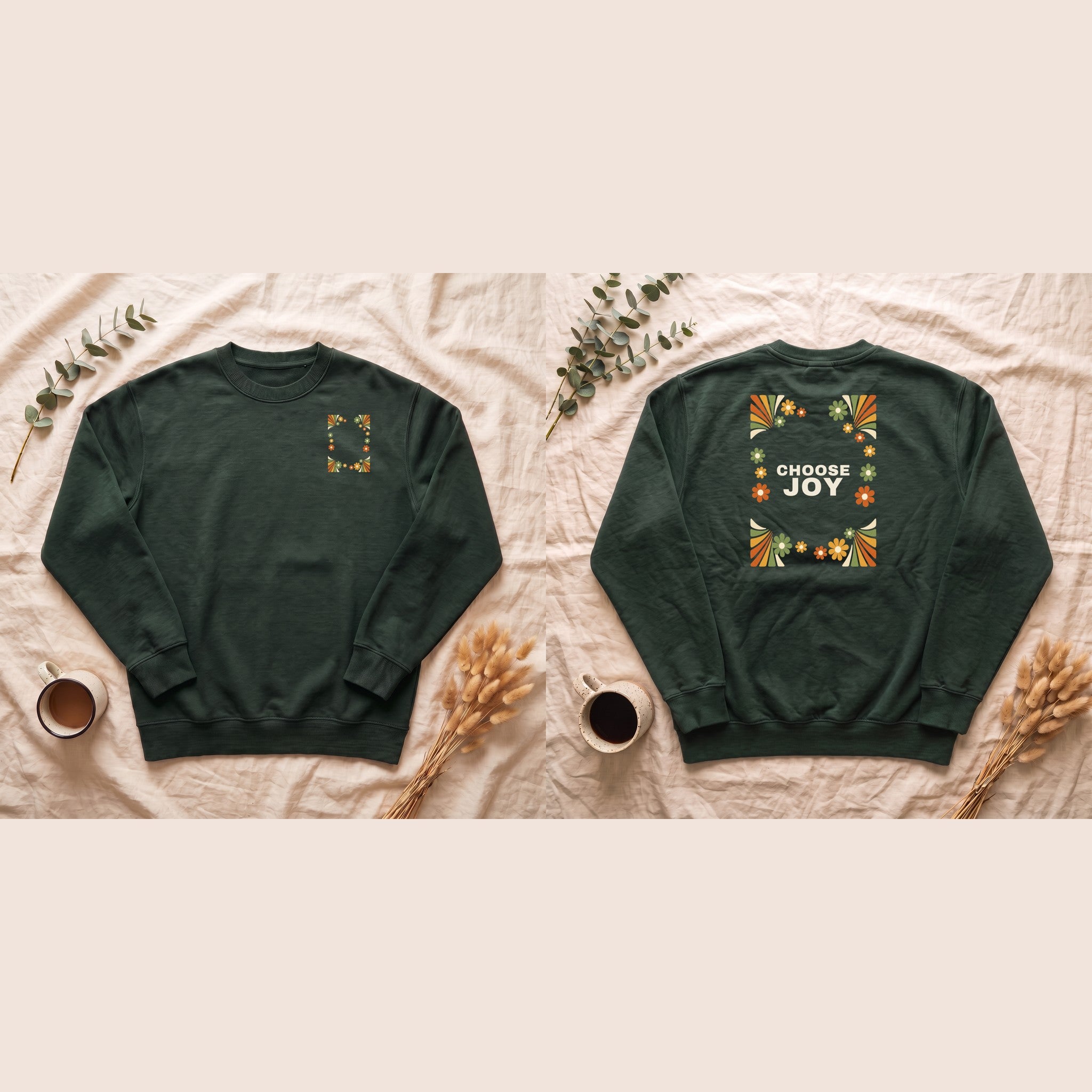 Choose Joy Shirt, Retro Groovy Tee, 70s Aesthetic Gift, Positive Affirmation Sweatshirt