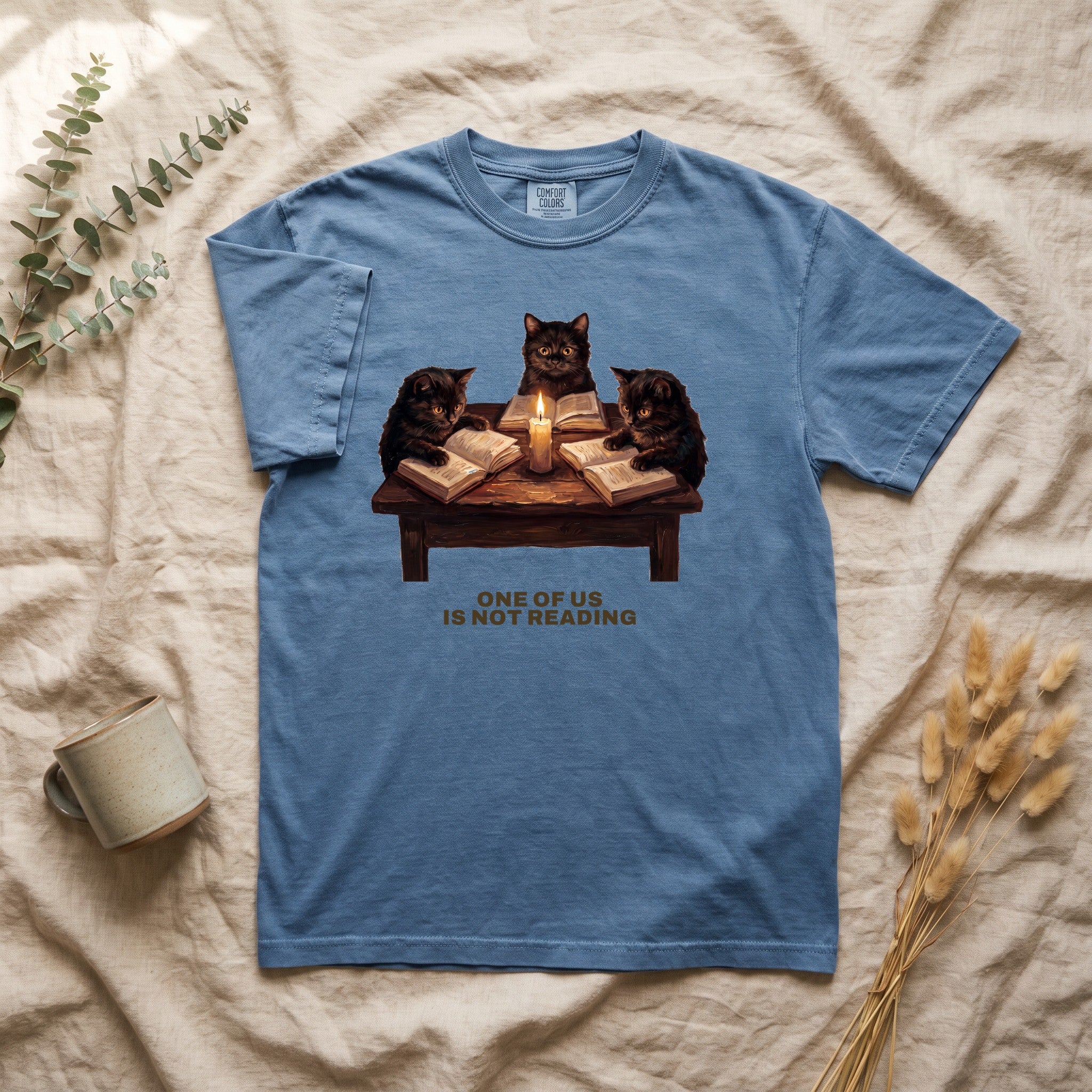 Book Club Cats Shirt, One Of Us Is Not Reading Tee, Funny Book Club Group Tee, Reader Cat Lover Gift