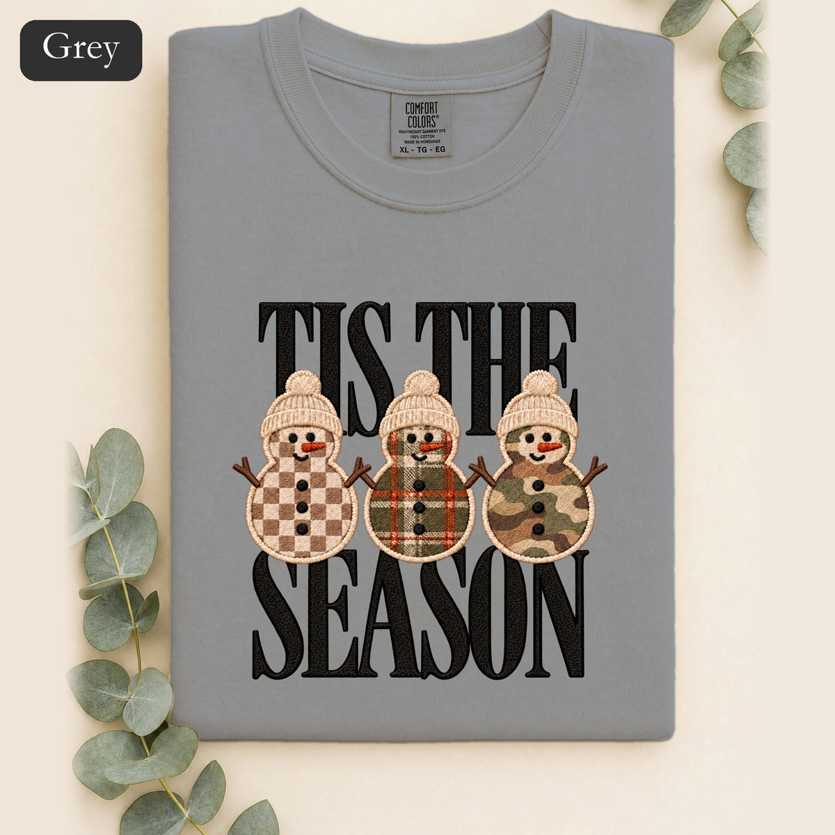 Plaid Snowmen Trio Shirt | Cozy Winter Snowman Design