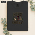 Merry Gothmas Christmas Ornament Design Shirt | Faux Embroidery