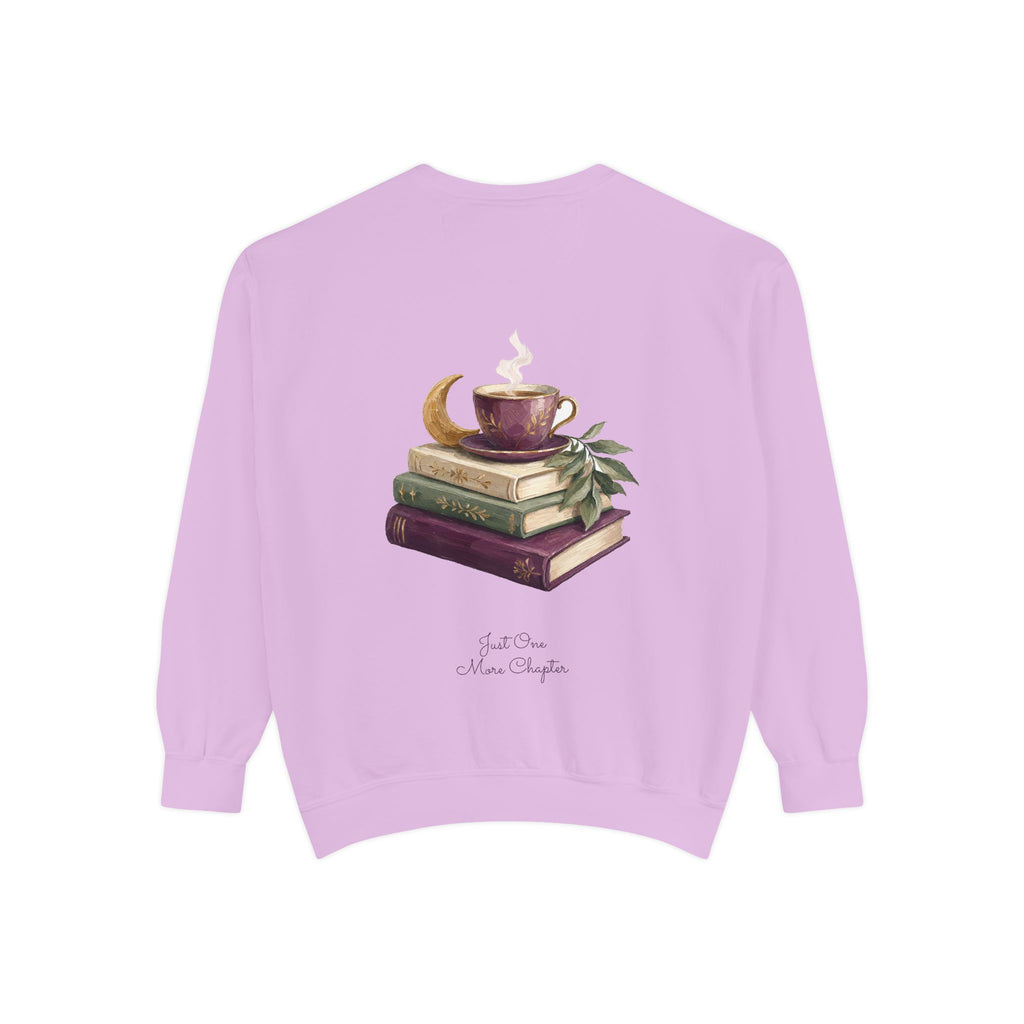 Just One More Chapter Shirt, Bookish Reader Tee, Book Lover Cozy Gift, Painterly Reading Sweatshirt