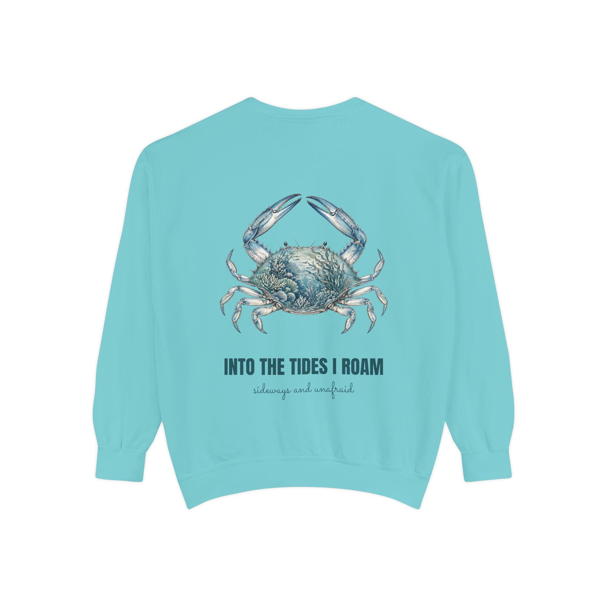 Into the Tides I Roam Shirt, Blue Crab Double Exposure Tee, Ocean Beach Coastal Lover Gift, Nautical Sea Life Sweatshirt