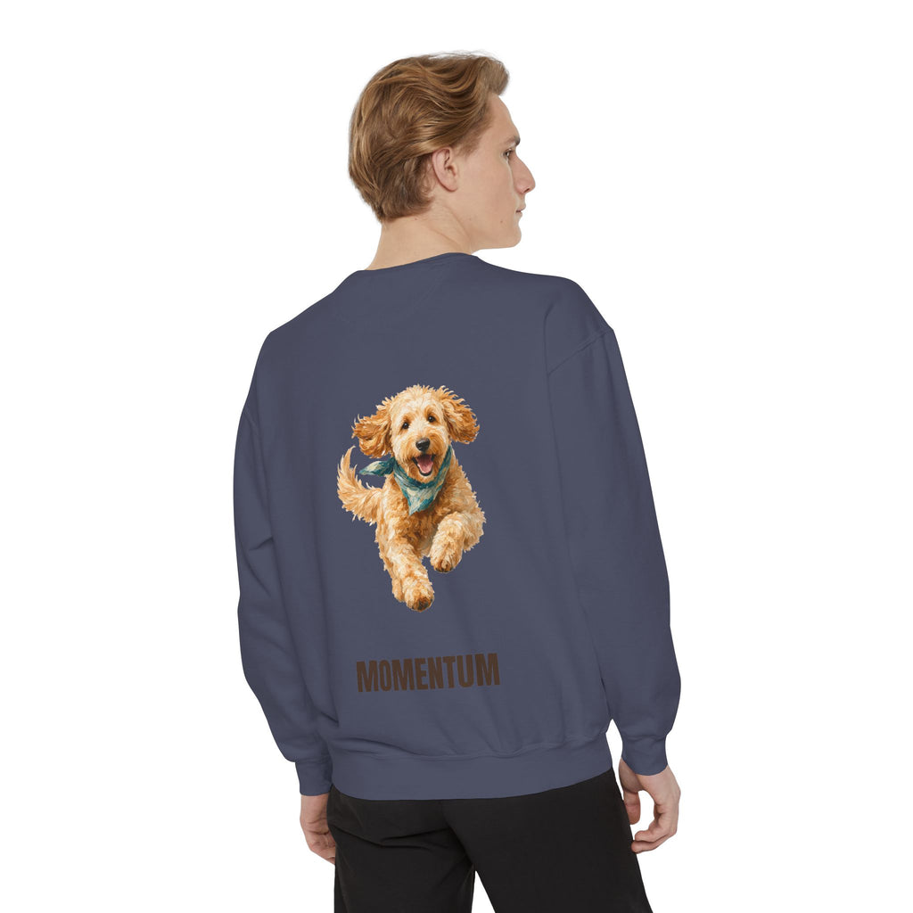 Momentum Goldendoodle Shirt, Running Doodle Dog Tee, Funny Doodle Dog Mom Gift, Painterly Dog Lover Sweatshirt