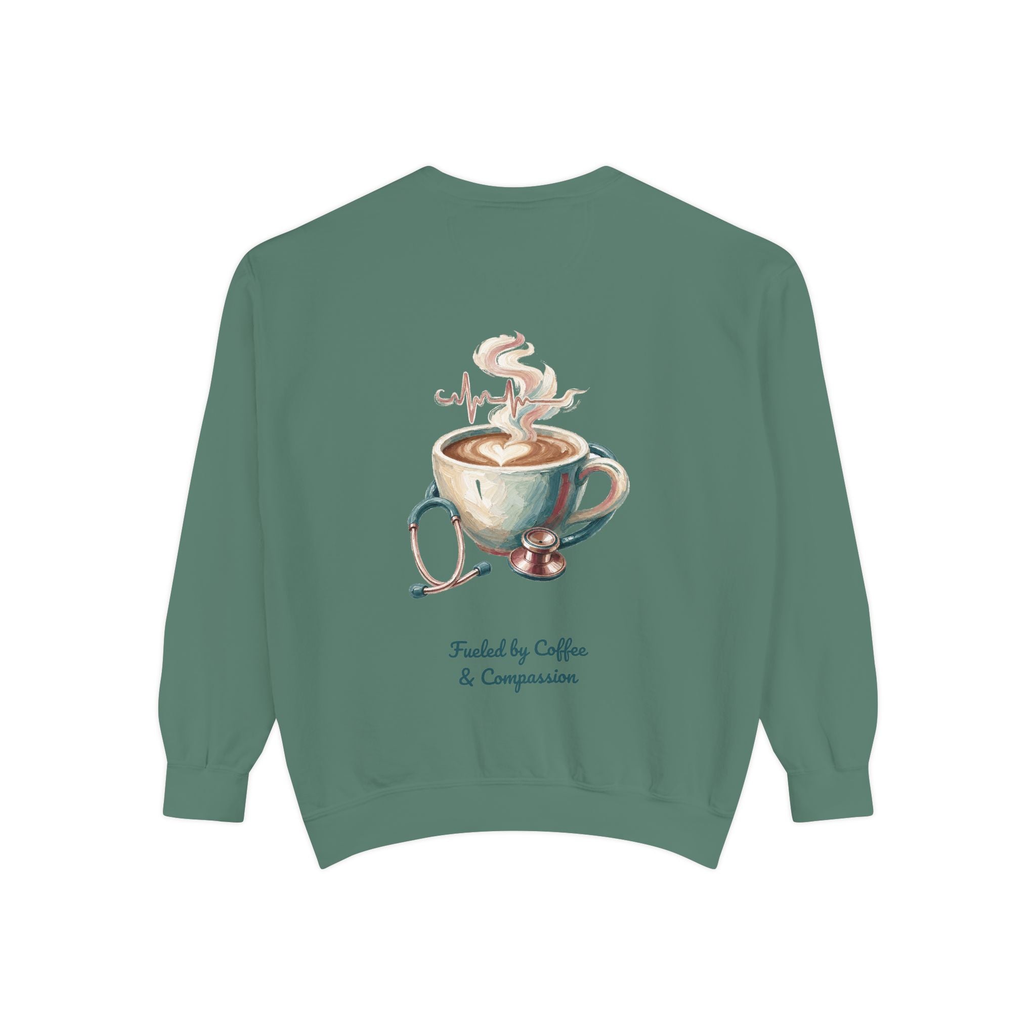 Nurse Shirt, Fueled by Coffee and Compassion Tee, Nurse Week RN Gift, Painterly Nurse Coffee Sweatshirt