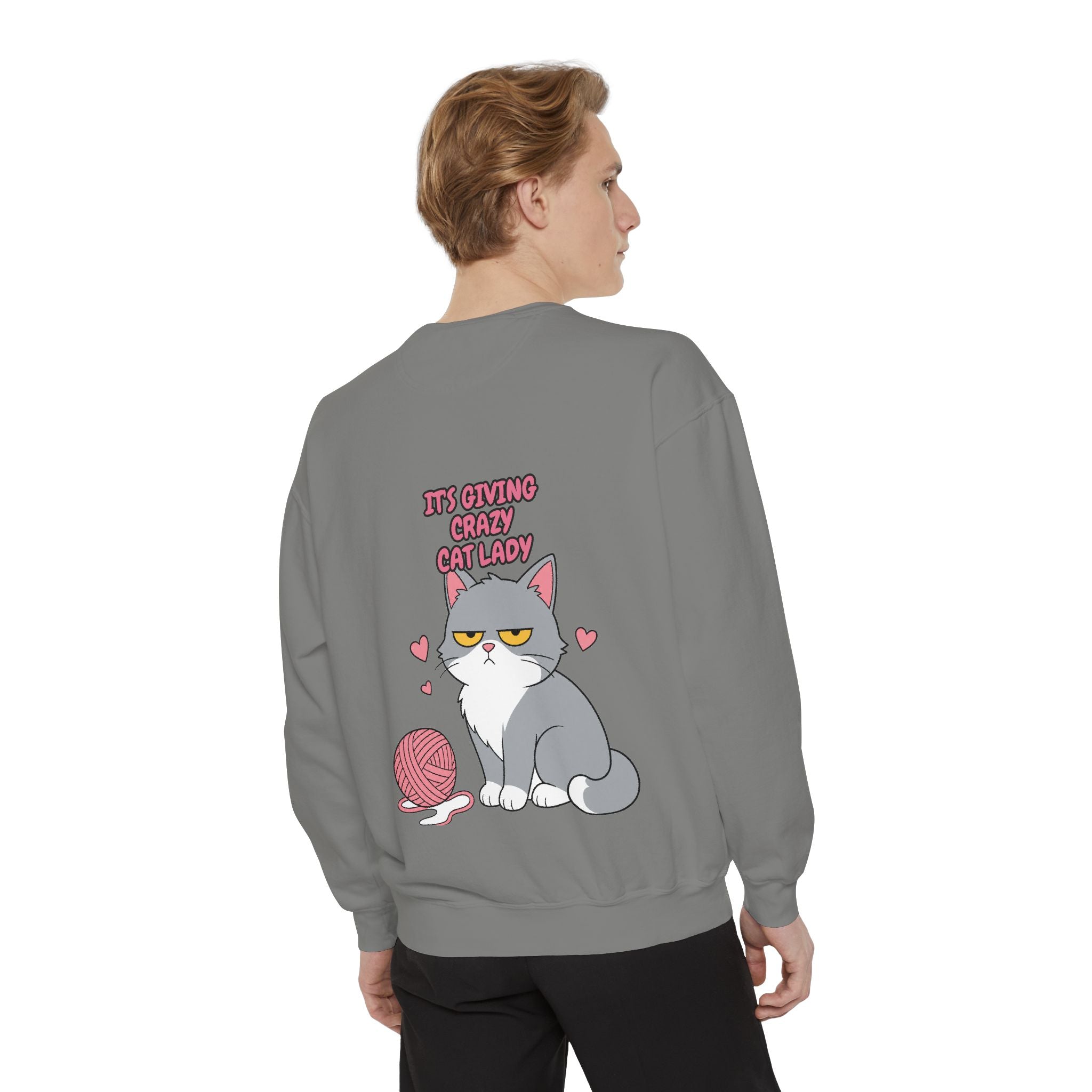 It's Giving Crazy Cat Lady Shirt, Grey Cat Mom Tee, Cat Lover Gift, Funny Cat Owner Sweatshirt