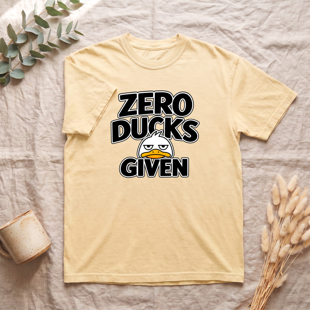 Zero Ducks Given shirt | Funny duck illustration, sarcastic slogan