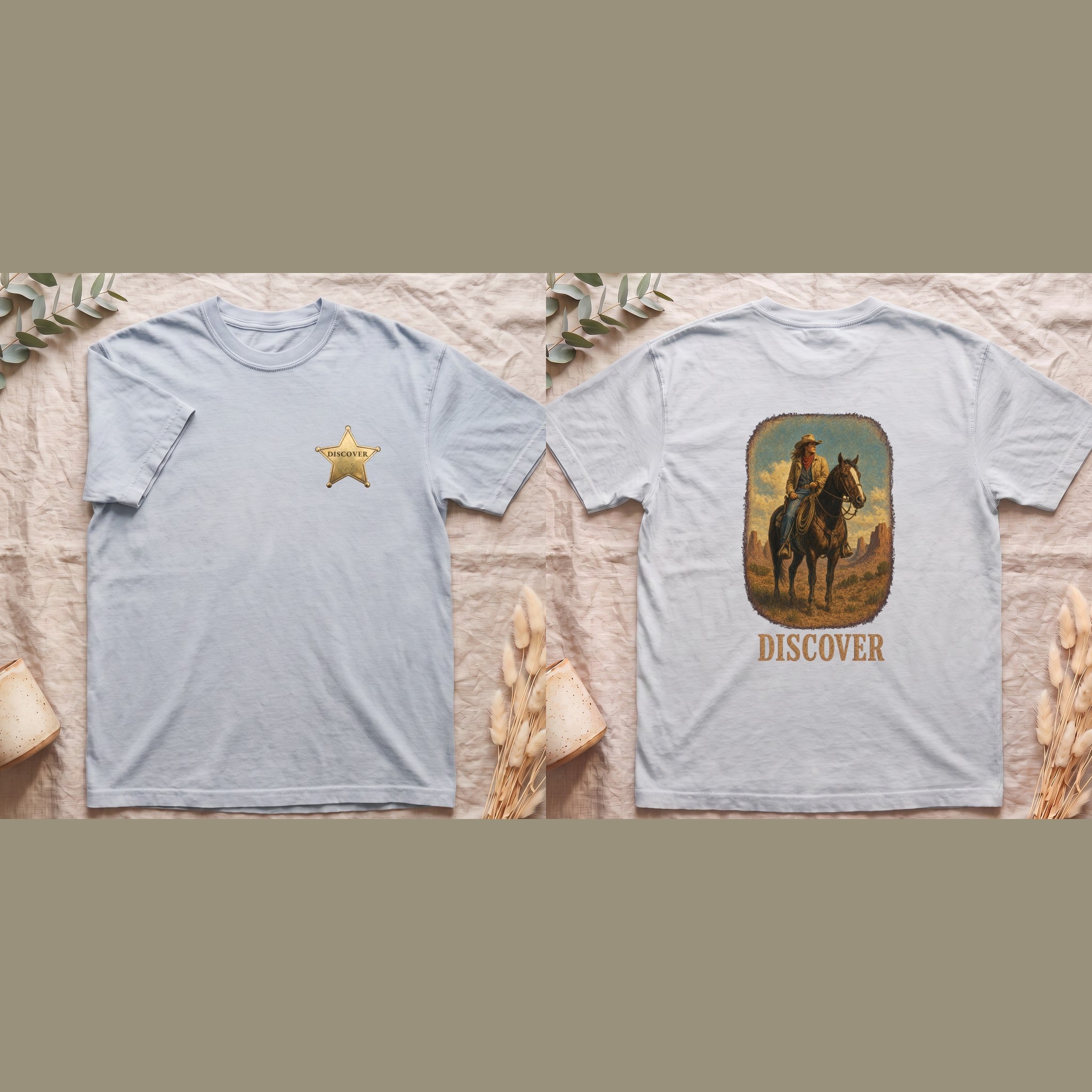 Discover Cowgirl Shirt, Vintage Western Horse Tee, Desert Rodeo Tee, Sheriff Star Cowgirl Gift