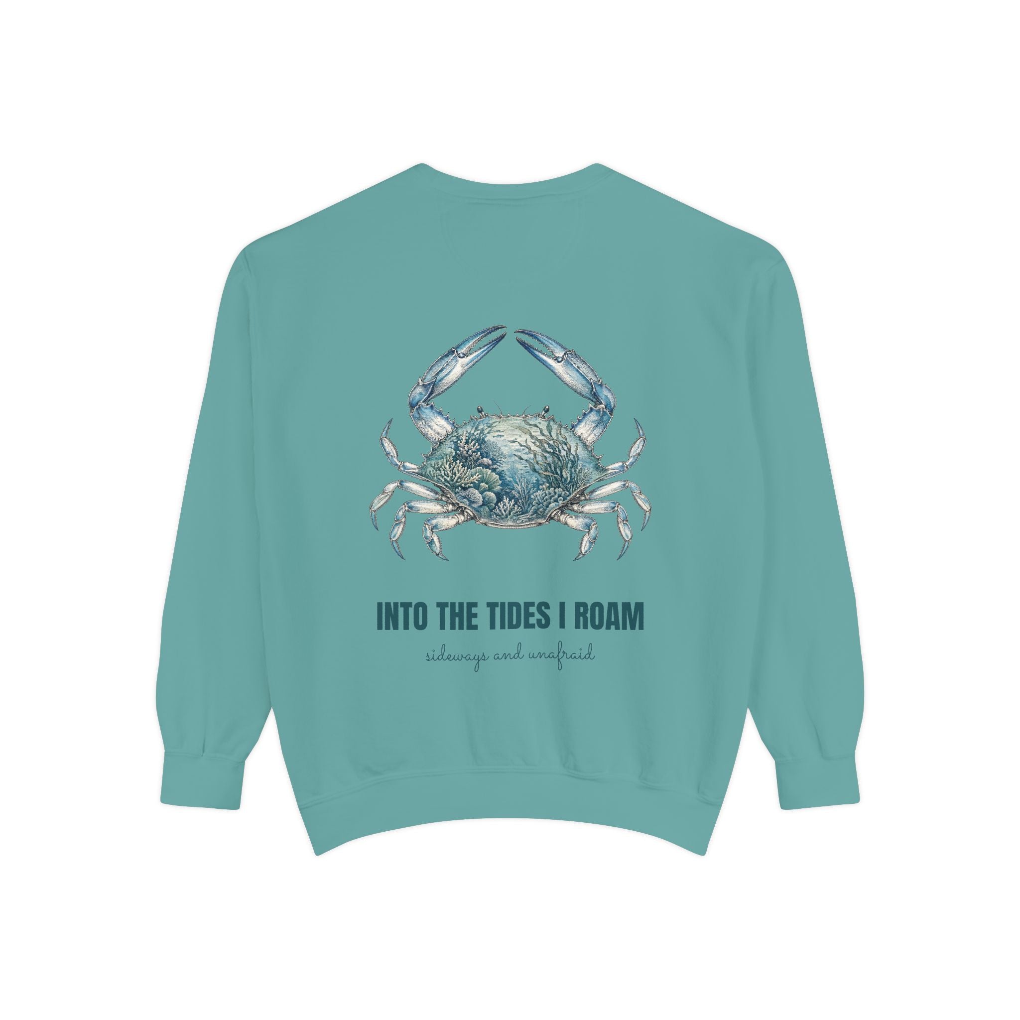 Into the Tides I Roam Shirt, Blue Crab Double Exposure Tee, Ocean Beach Coastal Lover Gift, Nautical Sea Life Sweatshirt