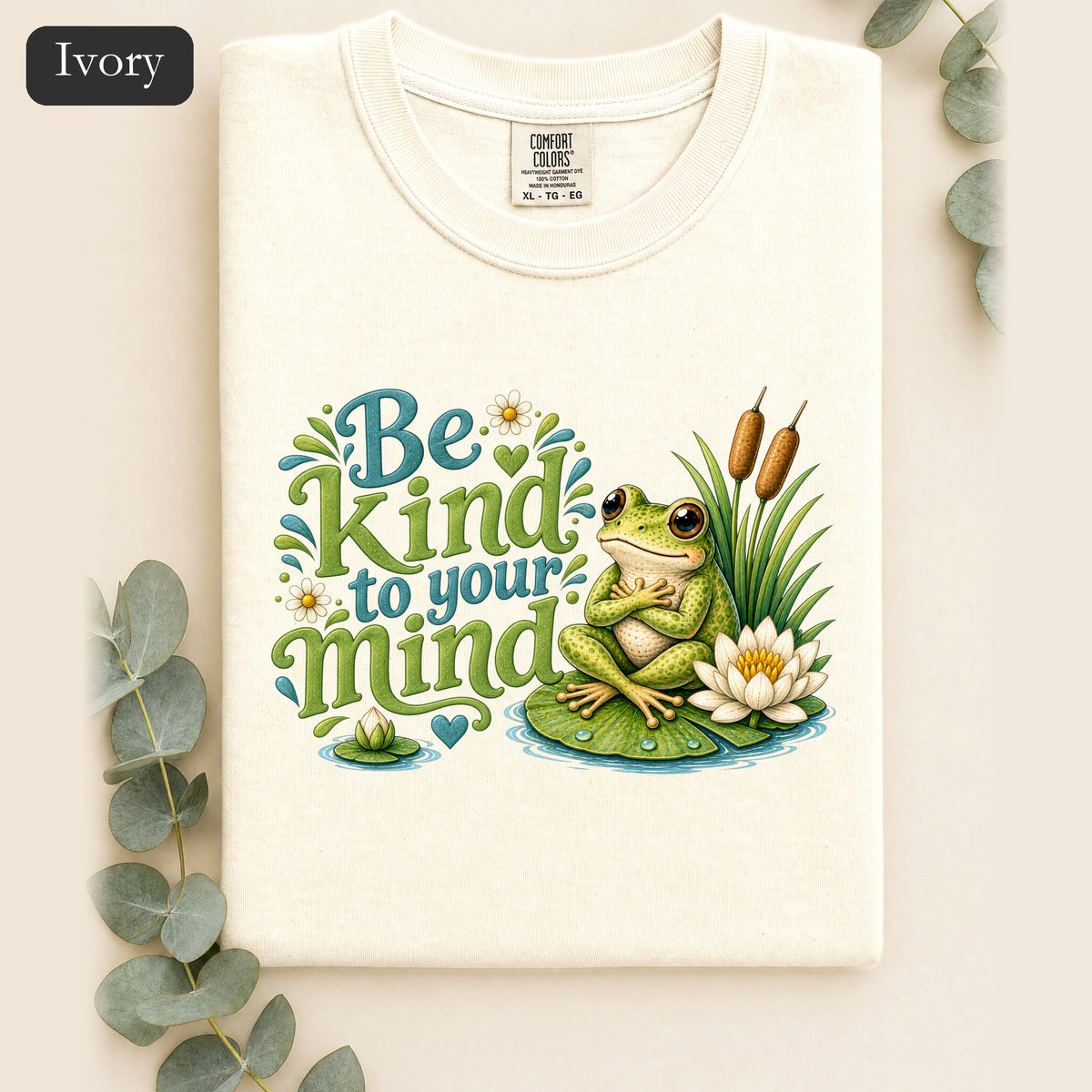 Be Kind To Your Mind Shirt, Cute Frog Tee, Mental Health Awareness Gift, Kawaii Frog Shirt