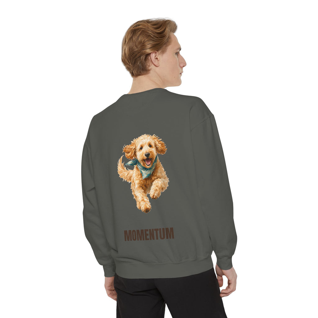 Momentum Goldendoodle Shirt, Running Doodle Dog Tee, Funny Doodle Dog Mom Gift, Painterly Dog Lover Sweatshirt