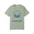 Into the Tides I Roam Shirt, Blue Crab Double Exposure Tee, Ocean Beach Coastal Lover Gift, Nautical Sea Life Sweatshirt