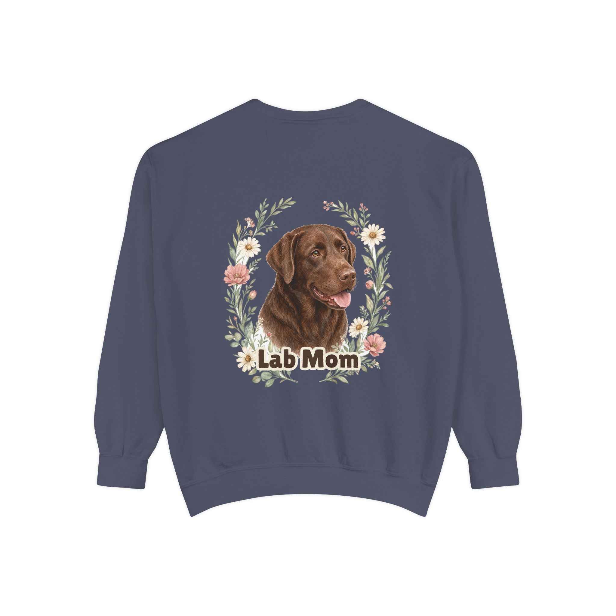 Chocolate Lab Mom Shirt, Labrador Mom Tee, Dog Mom Gift, Wildflower Dog Lover Sweatshirt, Cute Dog Owner Gift