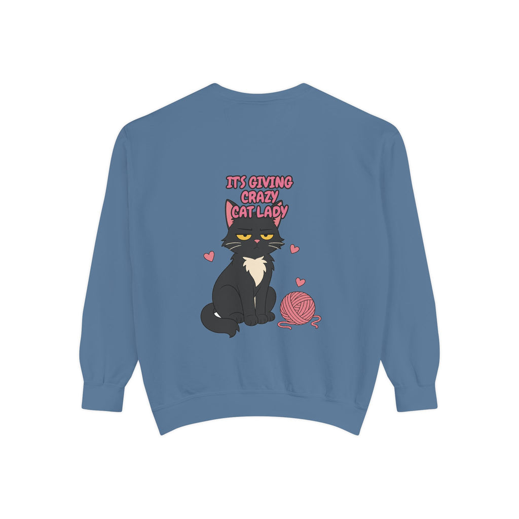 It's Giving Crazy Cat Lady Shirt, Funny Cat Mom Tee, Cat Lover Gift, Sarcastic Cat Owner Sweatshirt