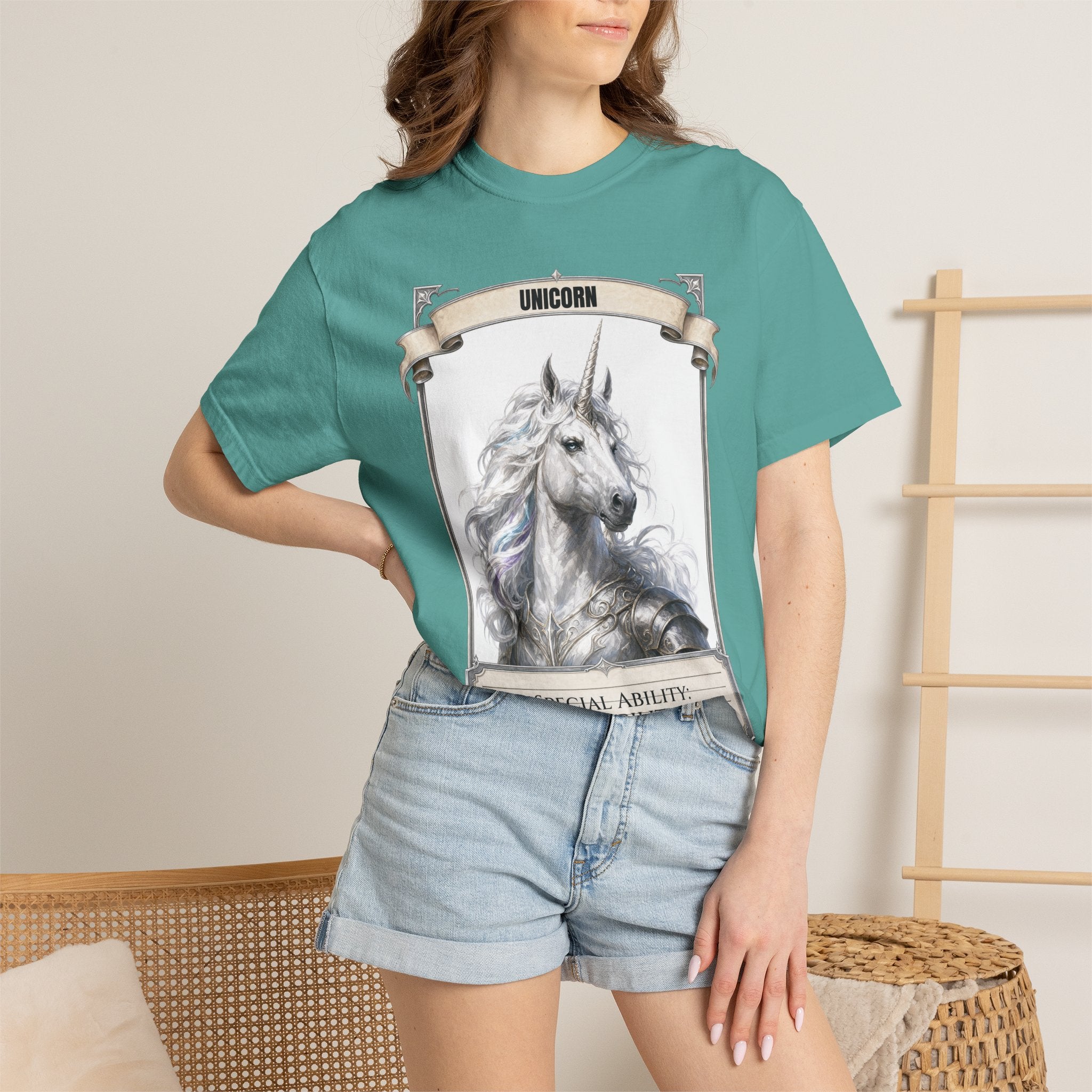 Unicorn Invisibility Stat Card Shirt, Funny RPG Gamer Tee, Tabletop D20 Fantasy Gift, Dungeon Dice Sweatshirt