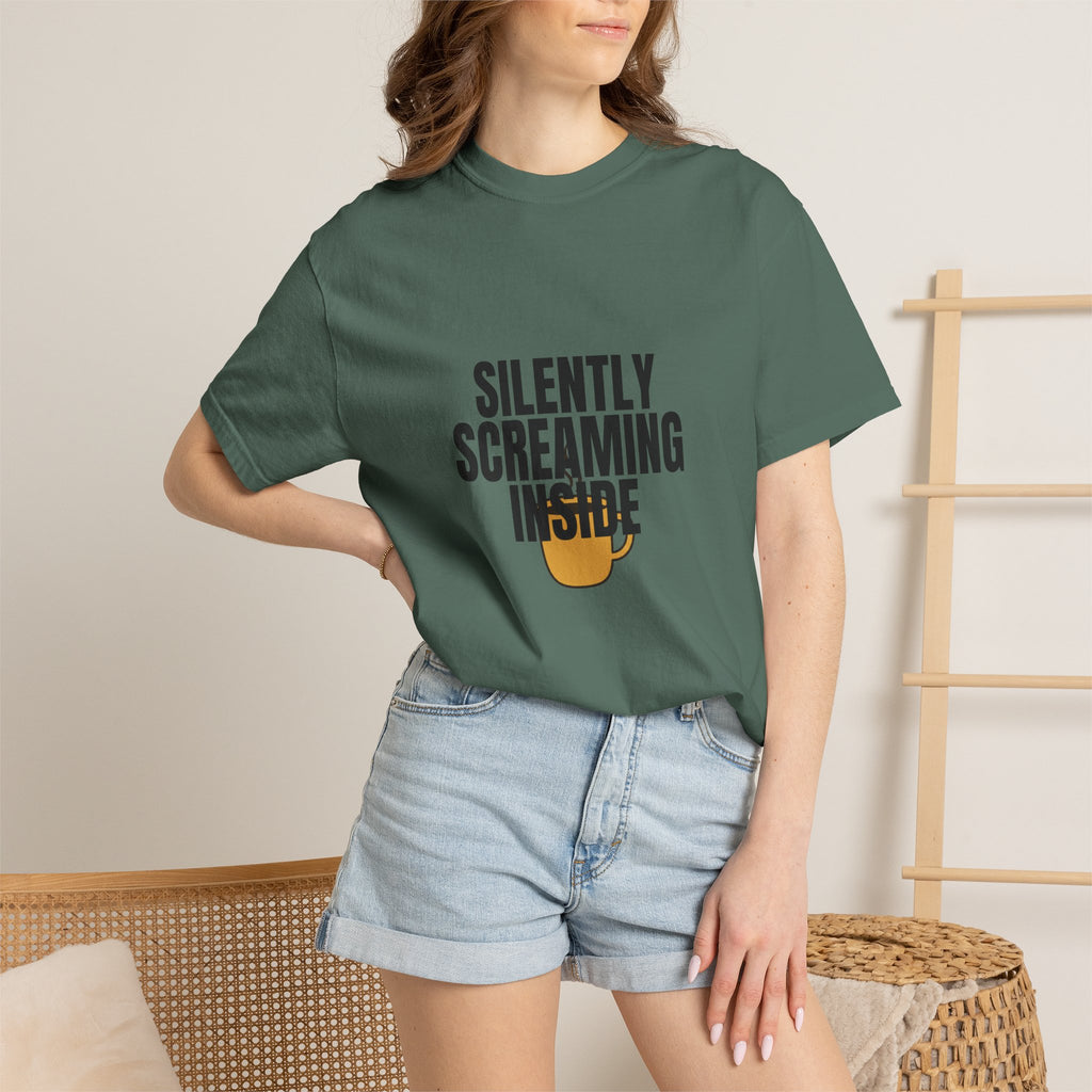 Silently Screaming Inside Shirt, Funny Sarcastic Tee, Coffee Lover Gift, Introvert Humor Sweatshirt