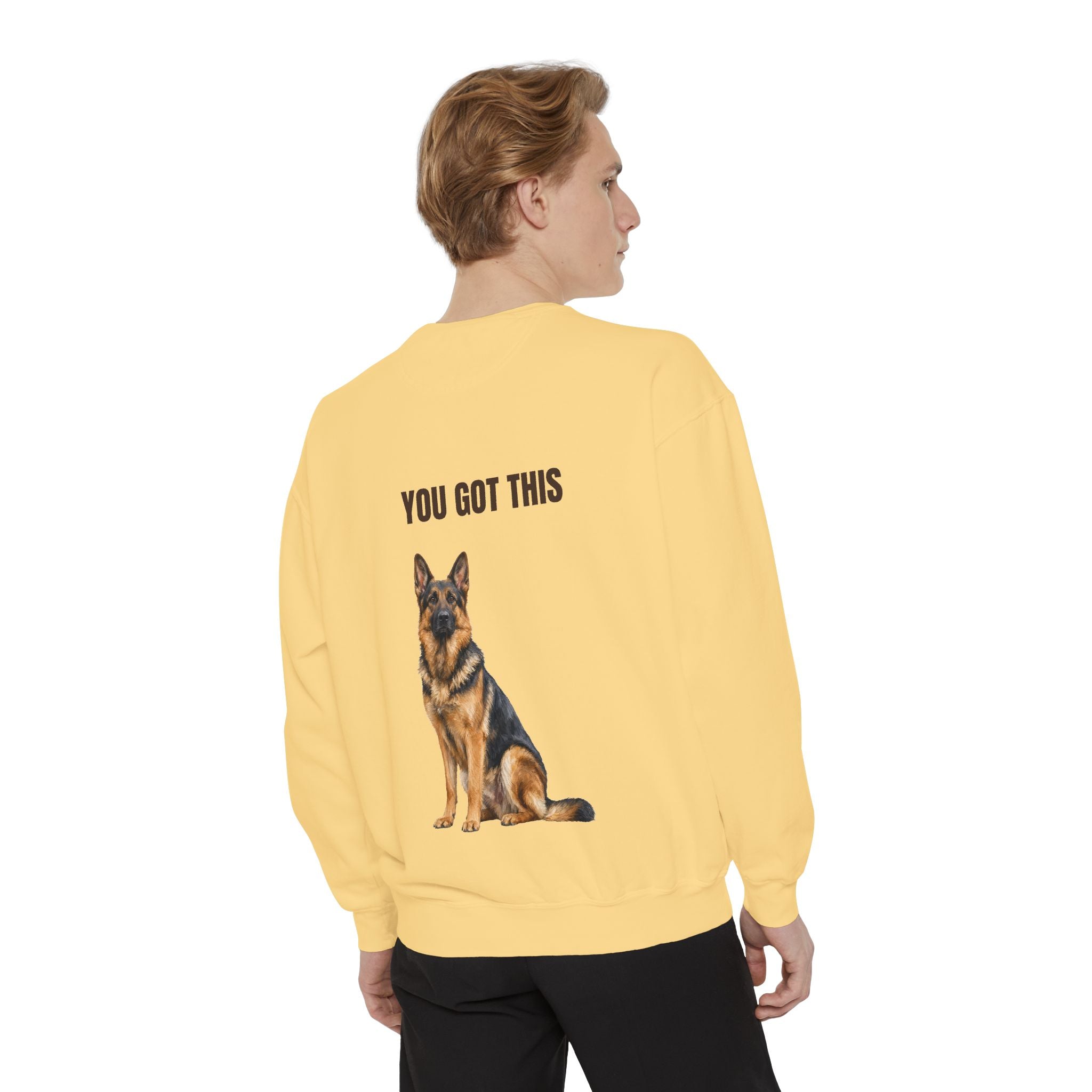 You Got This German Shepherd Shirt, GSD Dog Lover Motivational Tee, Encouragement Dog Mom Gift, Painterly Dog Sweatshirt