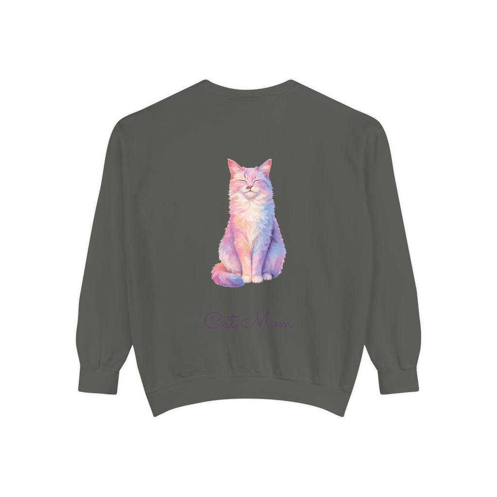 Cat Mom Shirt, Pastel Painterly Cat Tee, Cute Cat Lover Gift, Cat Owner Sweatshirt for Her