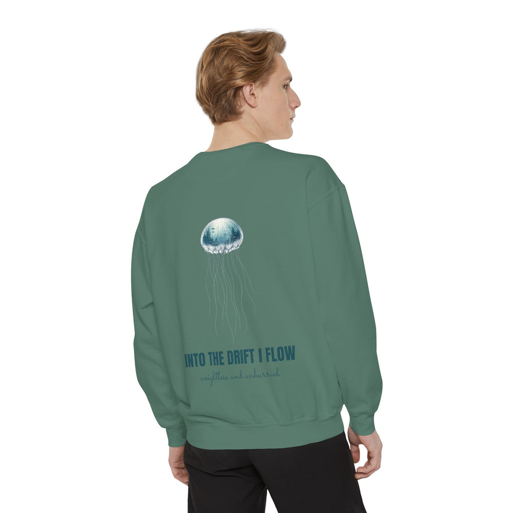 Into the Drift I Flow Shirt, Jellyfish Double Exposure Tee, Ocean Diver Sea Life Gift, Nautical Marine Sweatshirt