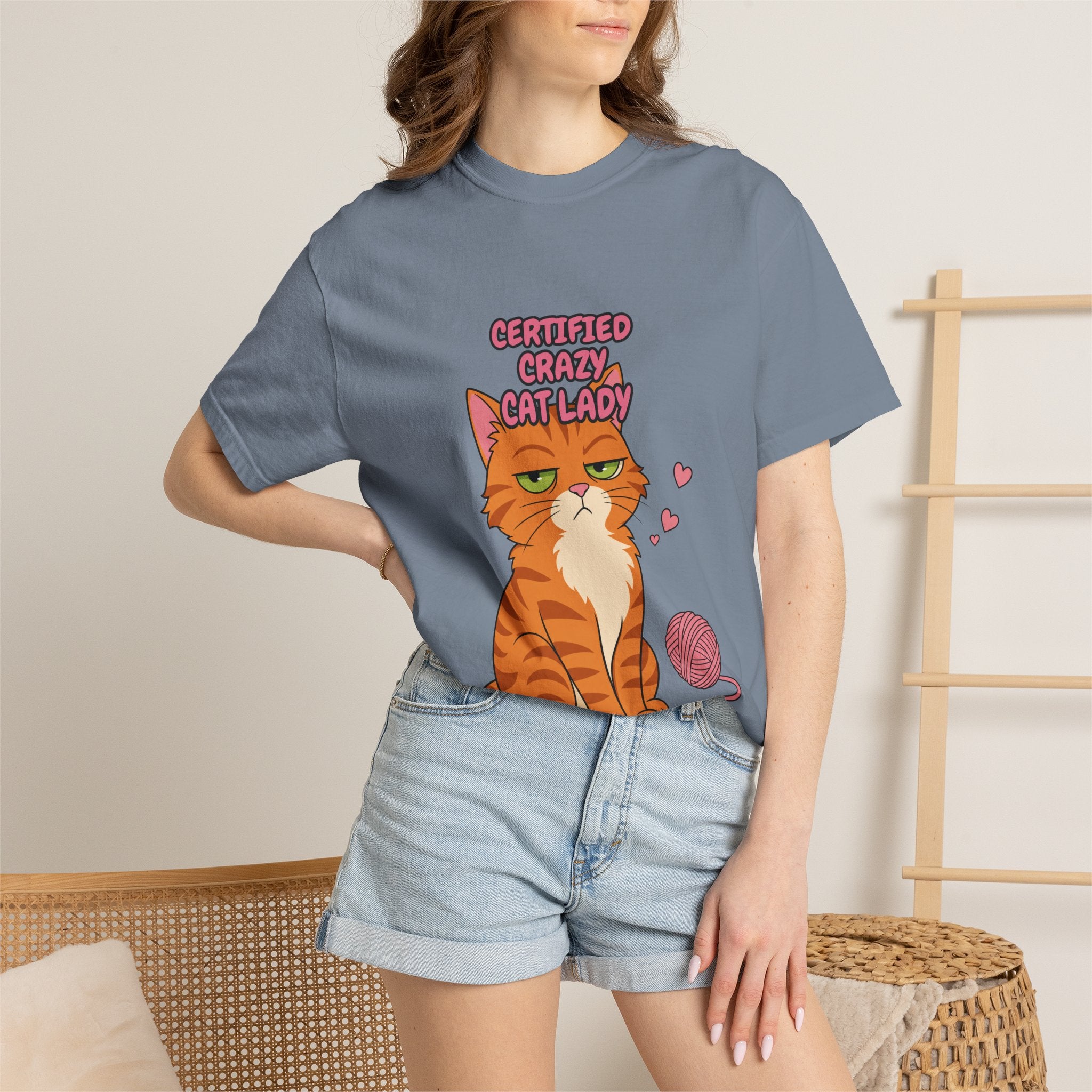 Certified Crazy Cat Lady Shirt, Orange Cat Mom Tee, Ginger Cat Lover Gift, Funny Cat Owner Sweatshirt