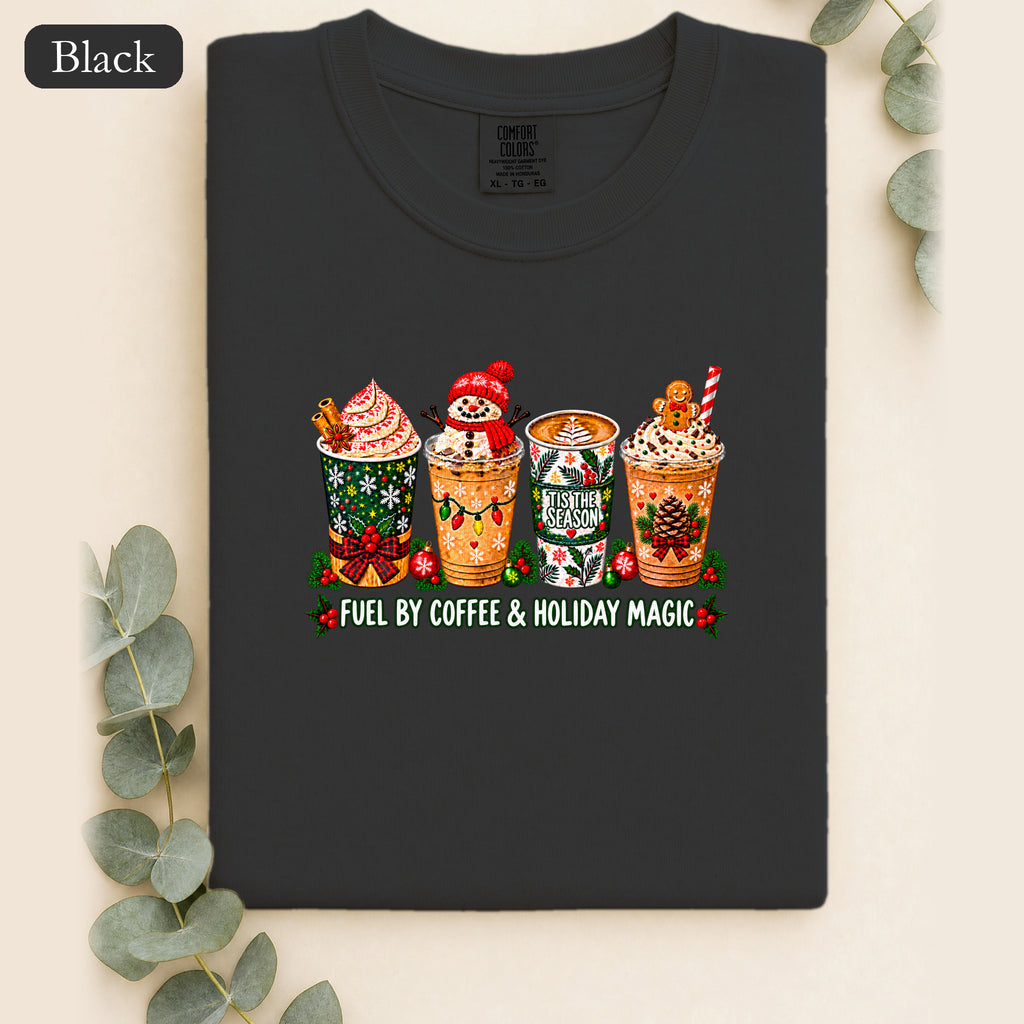 Cozy Holiday Coffee Cocoa Graphic Shirt | Winter Drink Design