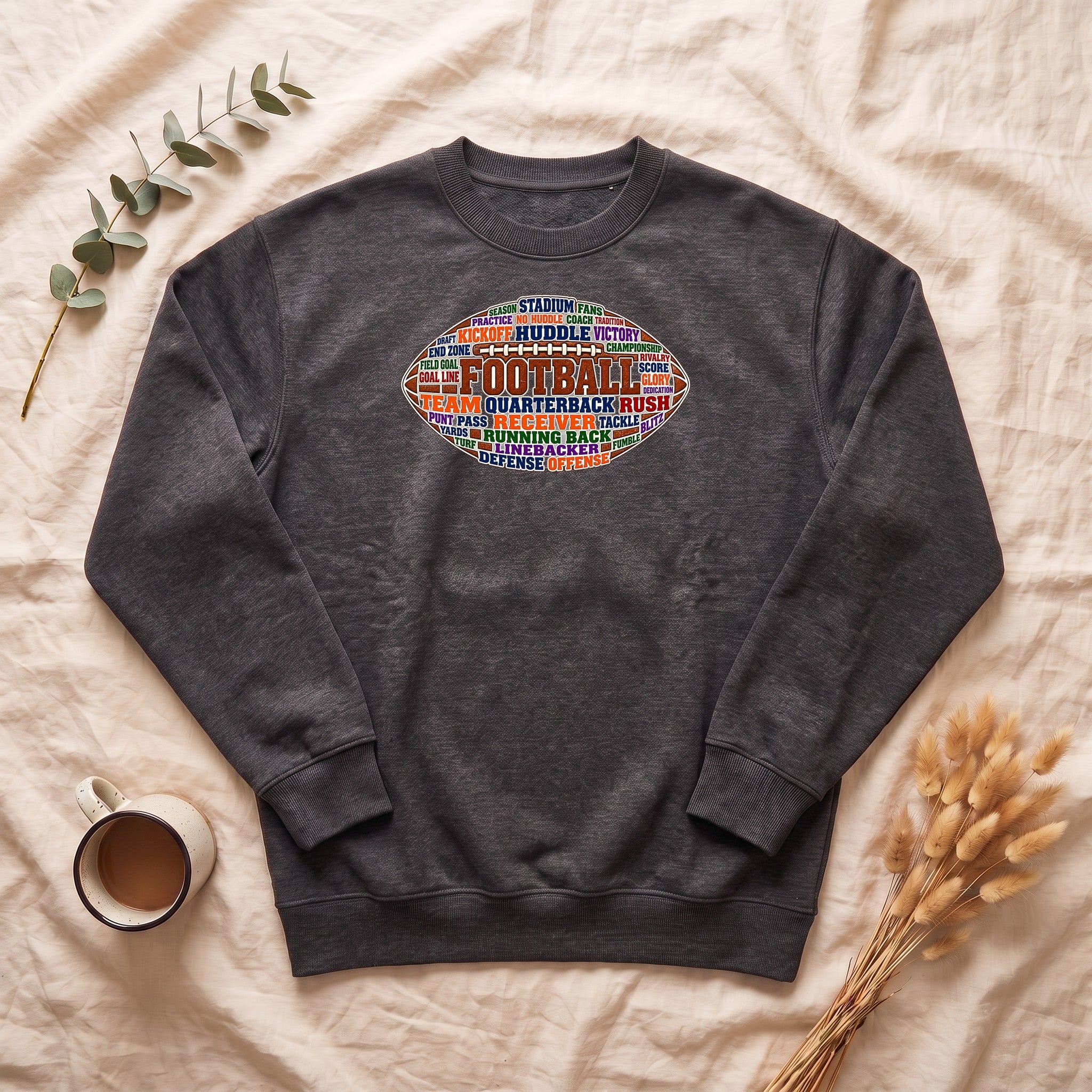 Football Word Cloud Sweatshirt | Football Typography Crewneck