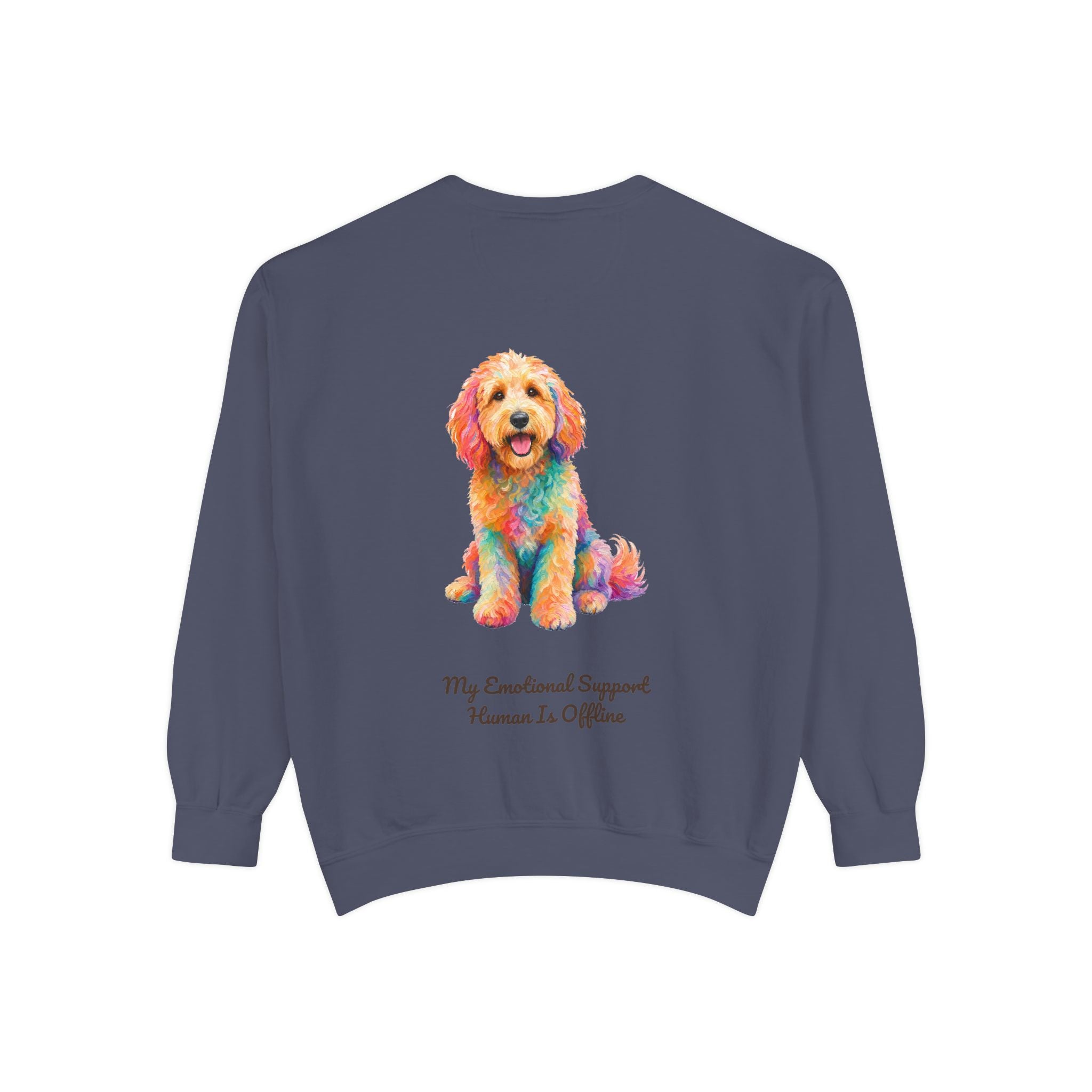 Goldendoodle Shirt, My Emotional Support Human Is Offline Tee, Funny Doodle Dog Mom Gift, Painterly Dog Lover Sweatshirt