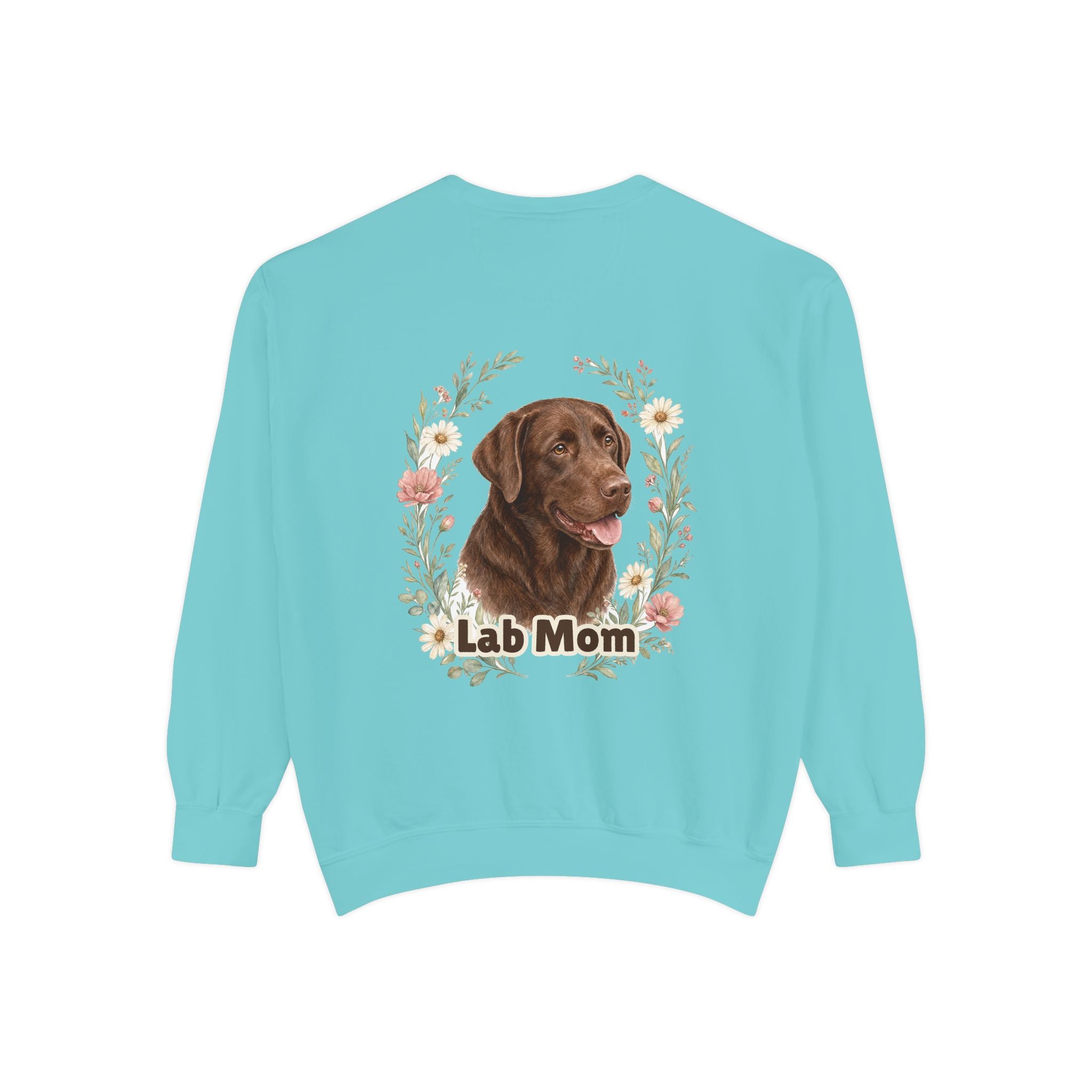 Chocolate Lab Mom Shirt, Labrador Mom Tee, Dog Mom Gift, Wildflower Dog Lover Sweatshirt, Cute Dog Owner Gift
