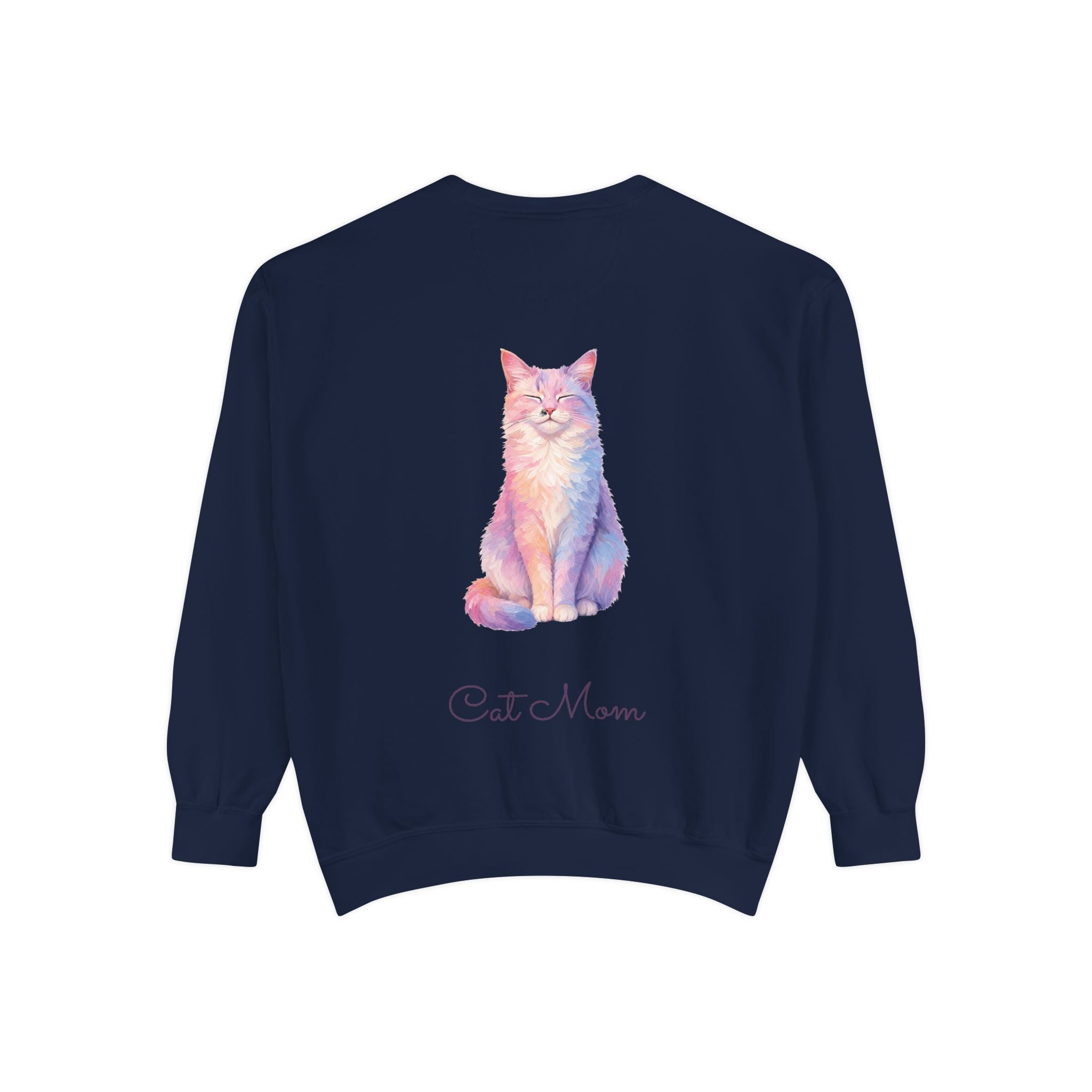 Cat Mom Shirt, Pastel Painterly Cat Tee, Cute Cat Lover Gift, Cat Owner Sweatshirt for Her