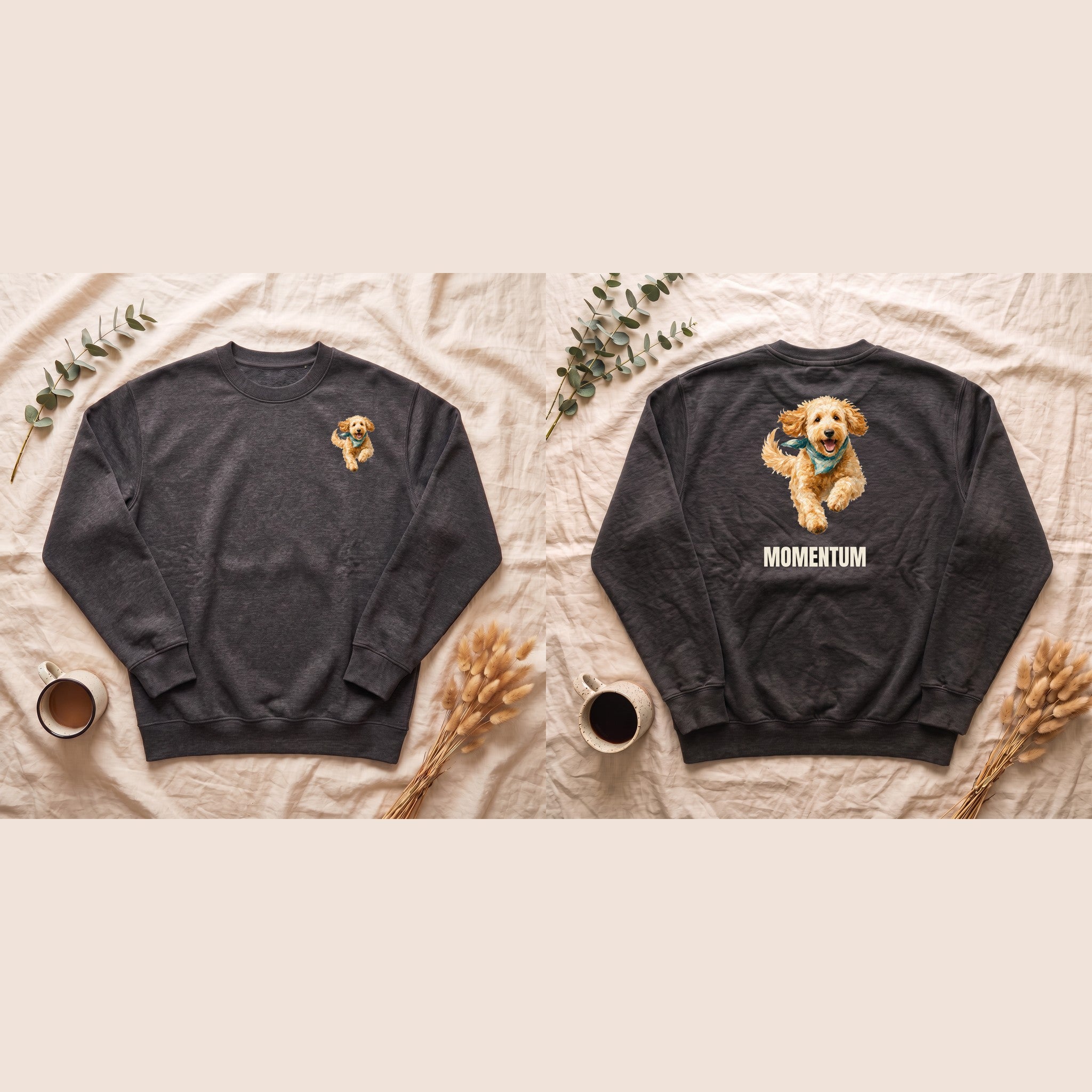 Momentum Goldendoodle Shirt, Running Doodle Dog Tee, Funny Doodle Dog Mom Gift, Painterly Dog Lover Sweatshirt