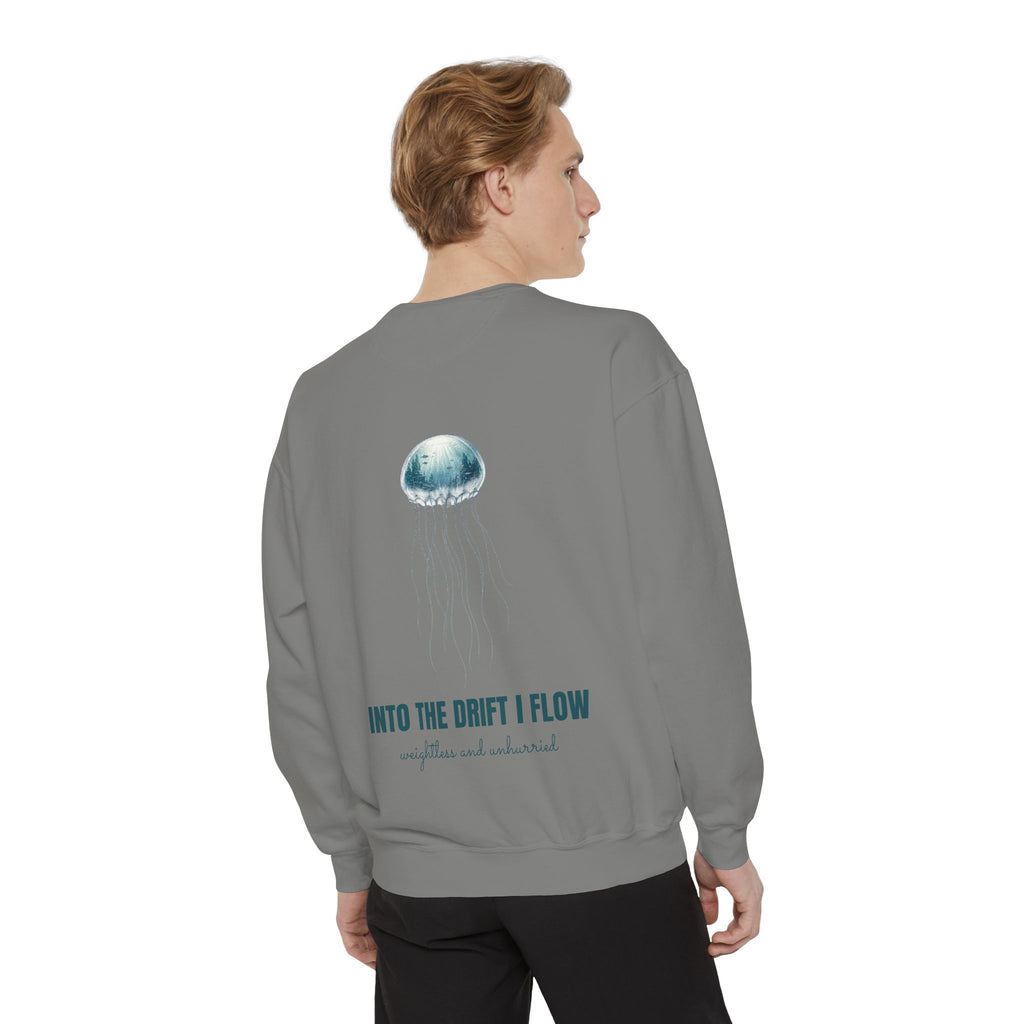Into the Drift I Flow Shirt, Jellyfish Double Exposure Tee, Ocean Diver Sea Life Gift, Nautical Marine Sweatshirt