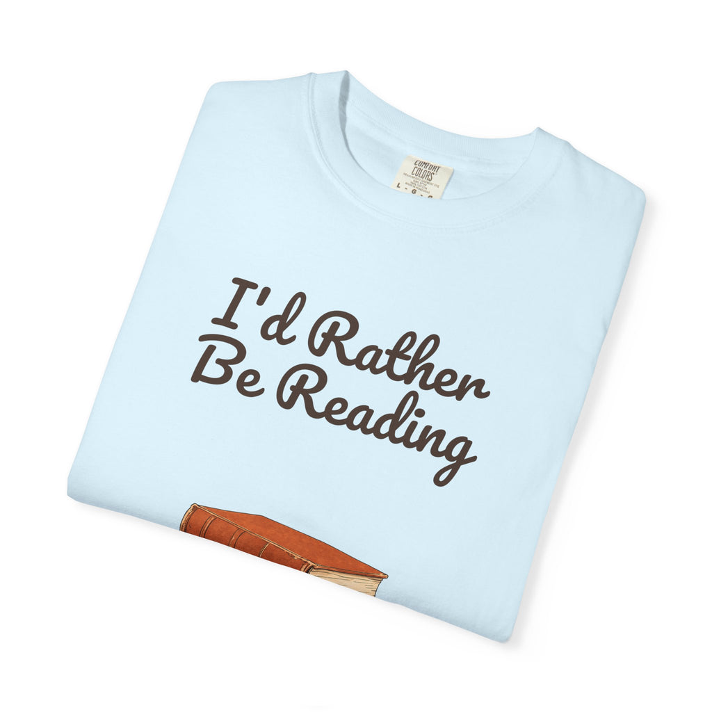 I'd Rather Be Reading Shirt, Book Lover Tee, Bookish Reader Gift, Cozy Sunflower Reading Sweatshirt