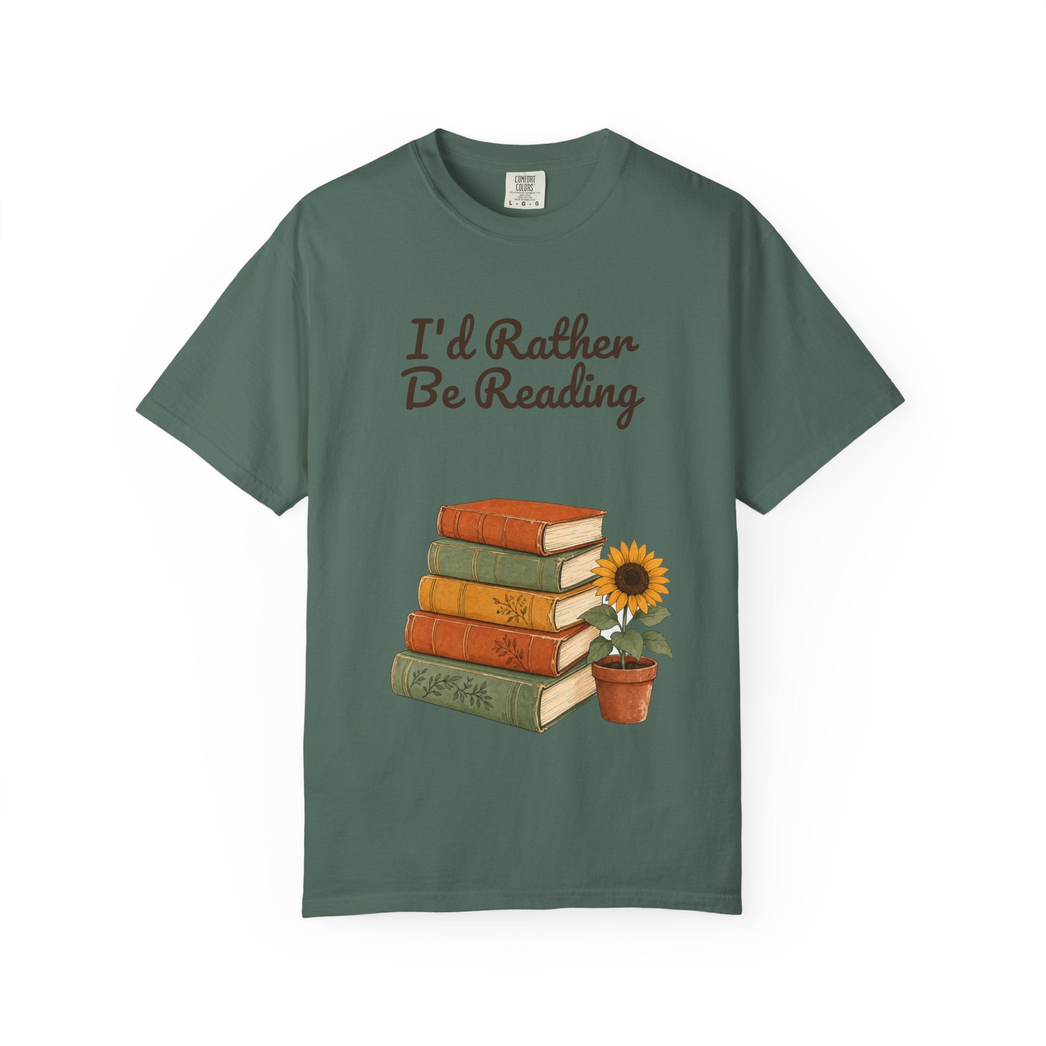 I'd Rather Be Reading Shirt, Book Lover Tee, Bookish Reader Gift, Cozy Sunflower Reading Sweatshirt