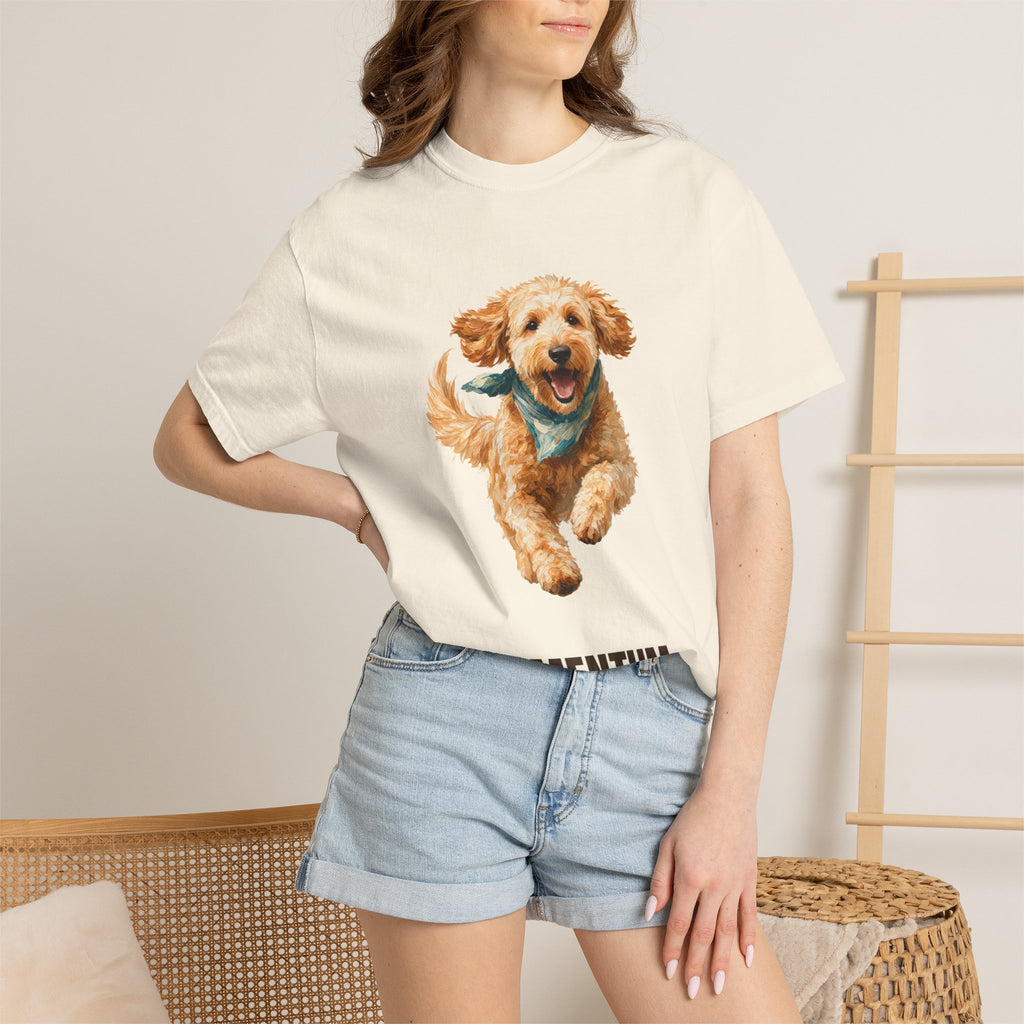 Momentum Goldendoodle Shirt, Running Doodle Dog Tee, Funny Doodle Dog Mom Gift, Painterly Dog Lover Sweatshirt