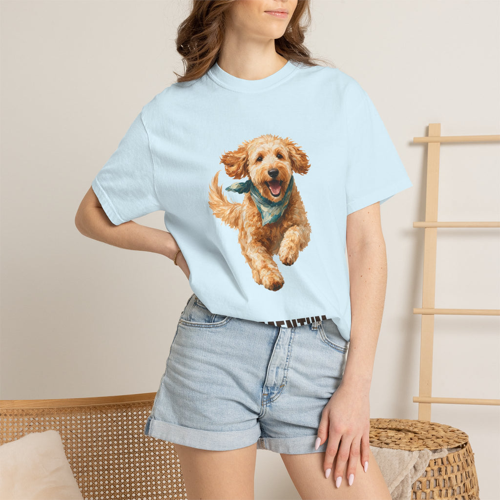 Momentum Goldendoodle Shirt, Running Doodle Dog Tee, Funny Doodle Dog Mom Gift, Painterly Dog Lover Sweatshirt