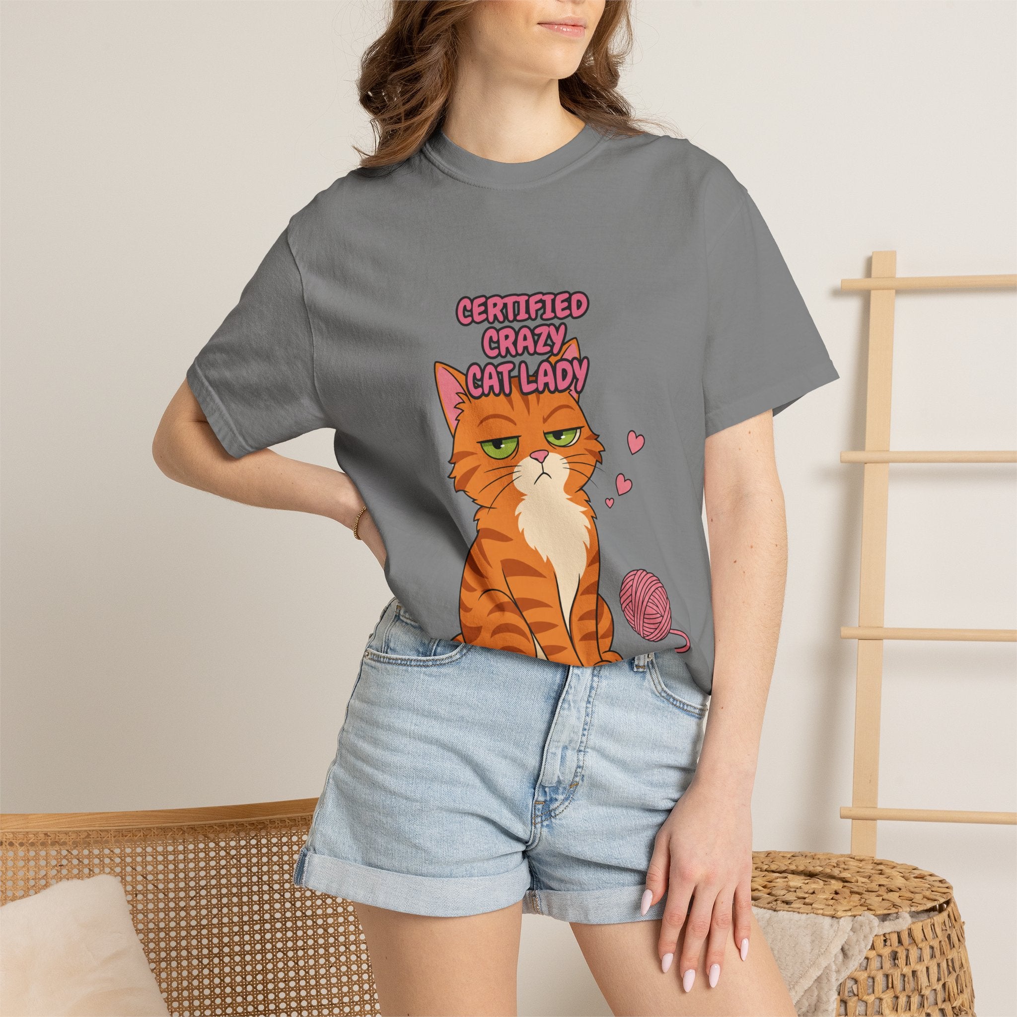 Certified Crazy Cat Lady Shirt, Orange Cat Mom Tee, Ginger Cat Lover Gift, Funny Cat Owner Sweatshirt