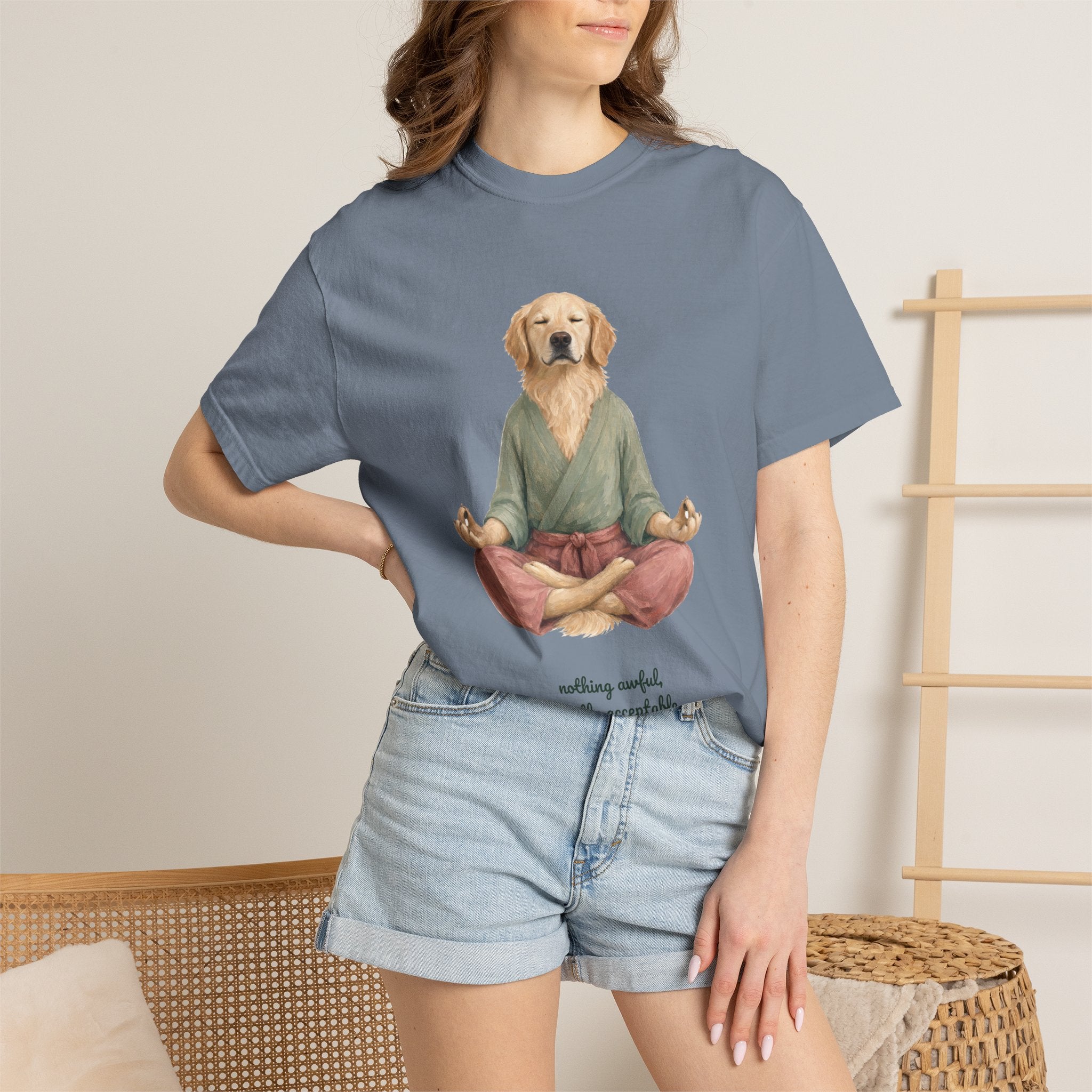 Yoga Dog Shirt, Namaste Zen Dog Tee, Funny Meditation Dog Mom Gift, Painterly Dog Lover Sweatshirt