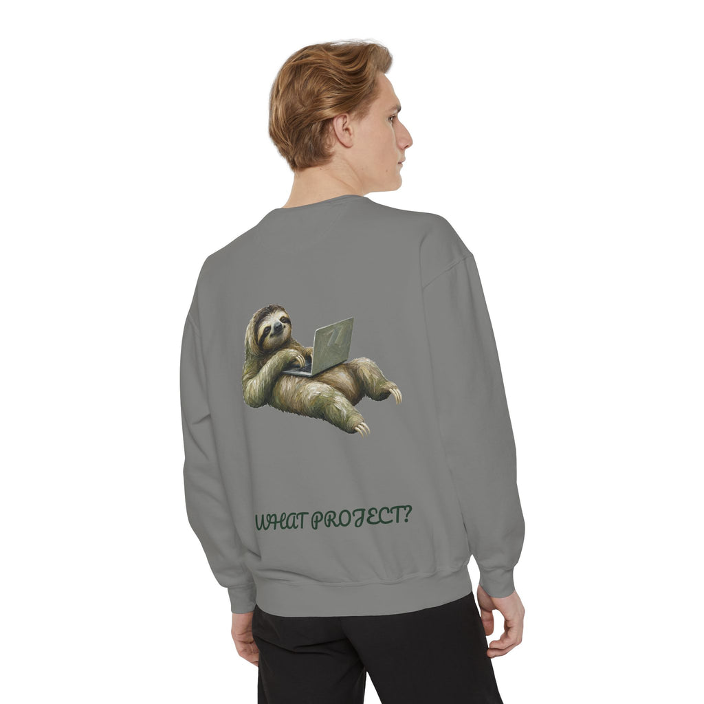 Sloth With Laptop Shirt, What Project Funny Tee, Lazy Work From Home Gift, Painterly Sloth Sweatshirt