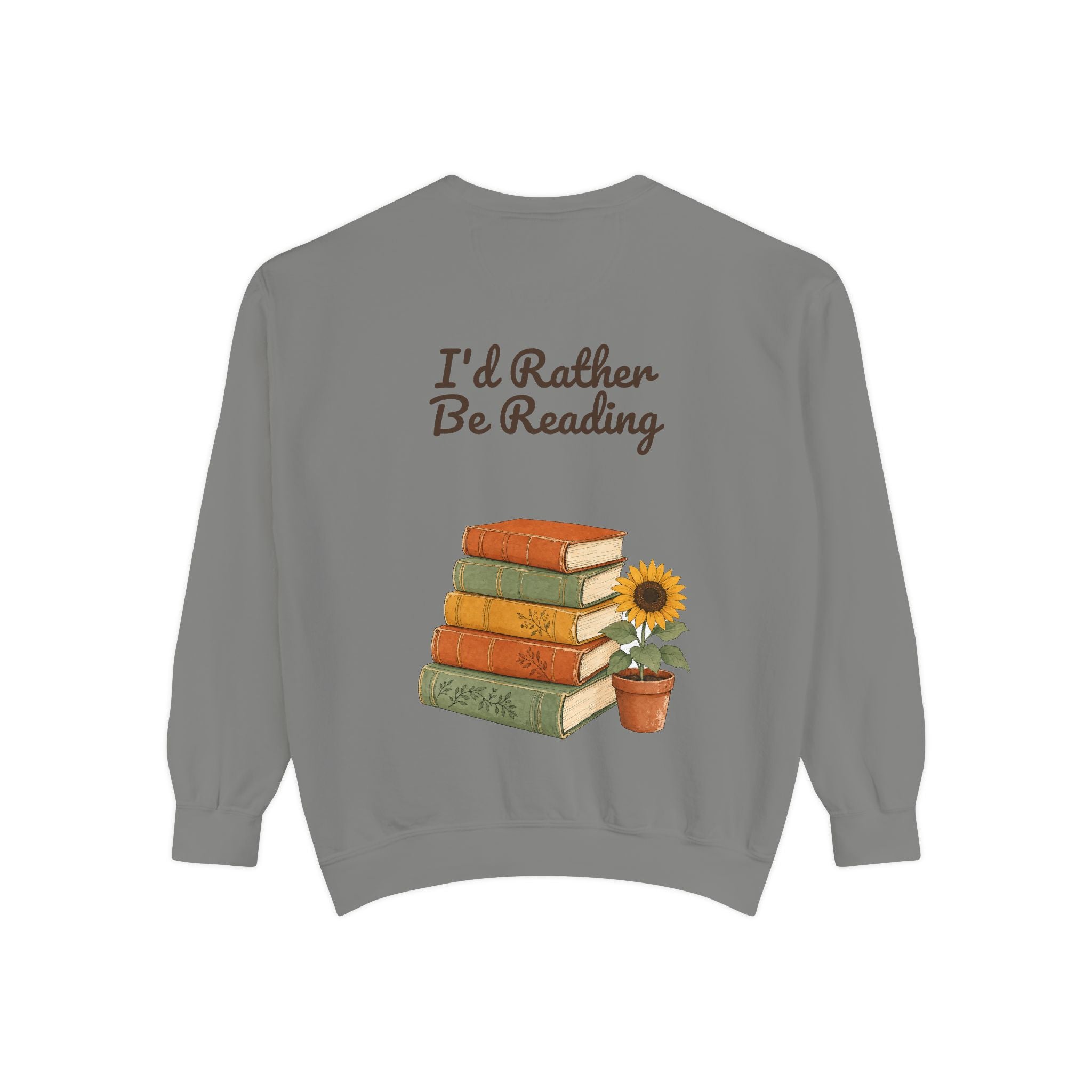 I'd Rather Be Reading Shirt, Book Lover Tee, Bookish Reader Gift, Cozy Sunflower Reading Sweatshirt