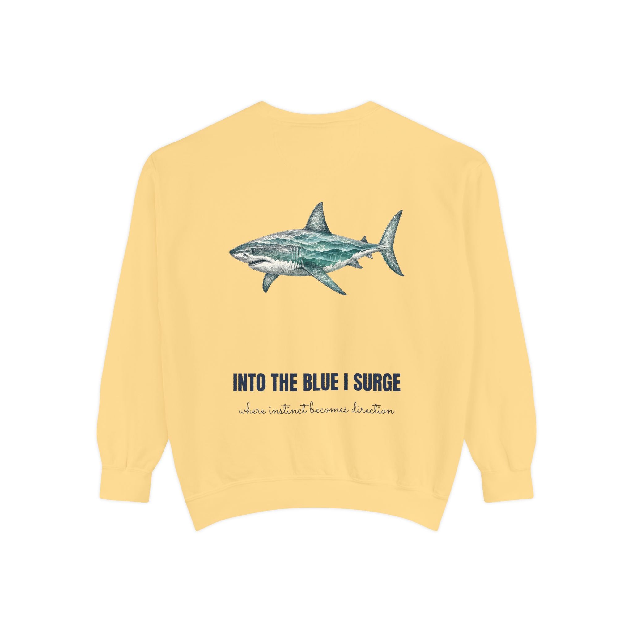 Into the Blue I Surge Shirt, Great White Shark Double Exposure Tee, Ocean Diver Sea Life Gift, Nautical Sweatshirt