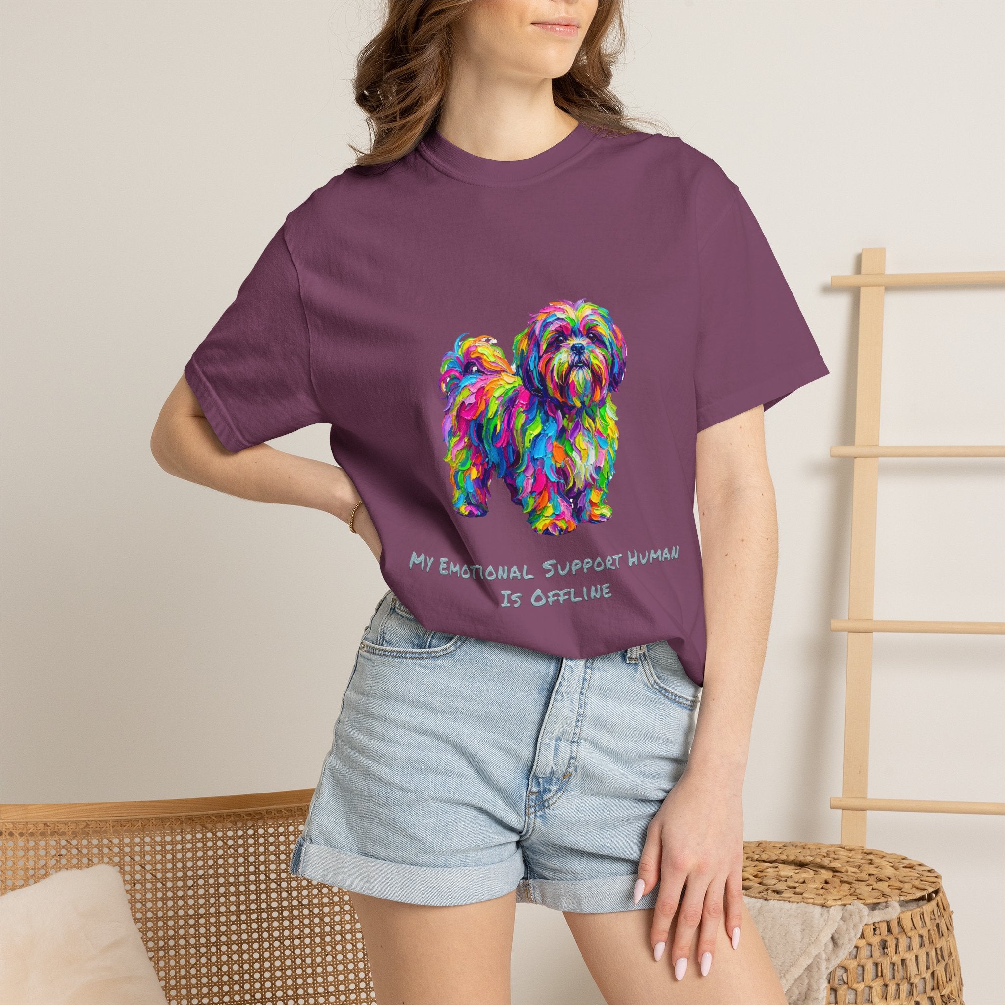 Emotional Support Dog T-Shirt — My Emotional Support Human Is Offline