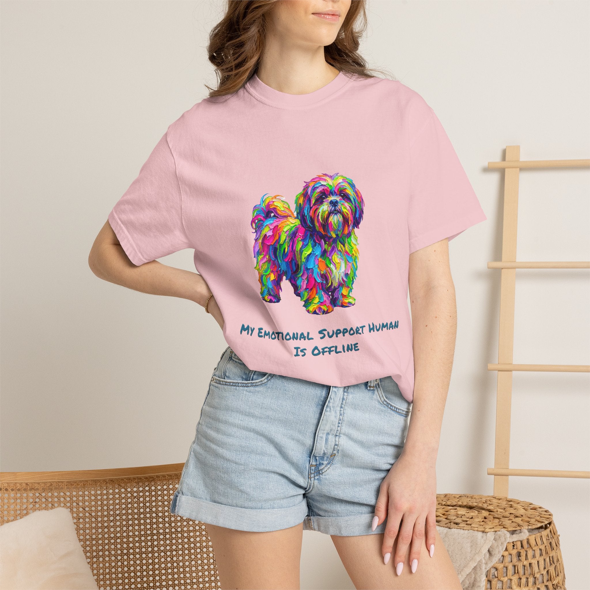 Emotional Support Dog T-Shirt — My Emotional Support Human Is Offline