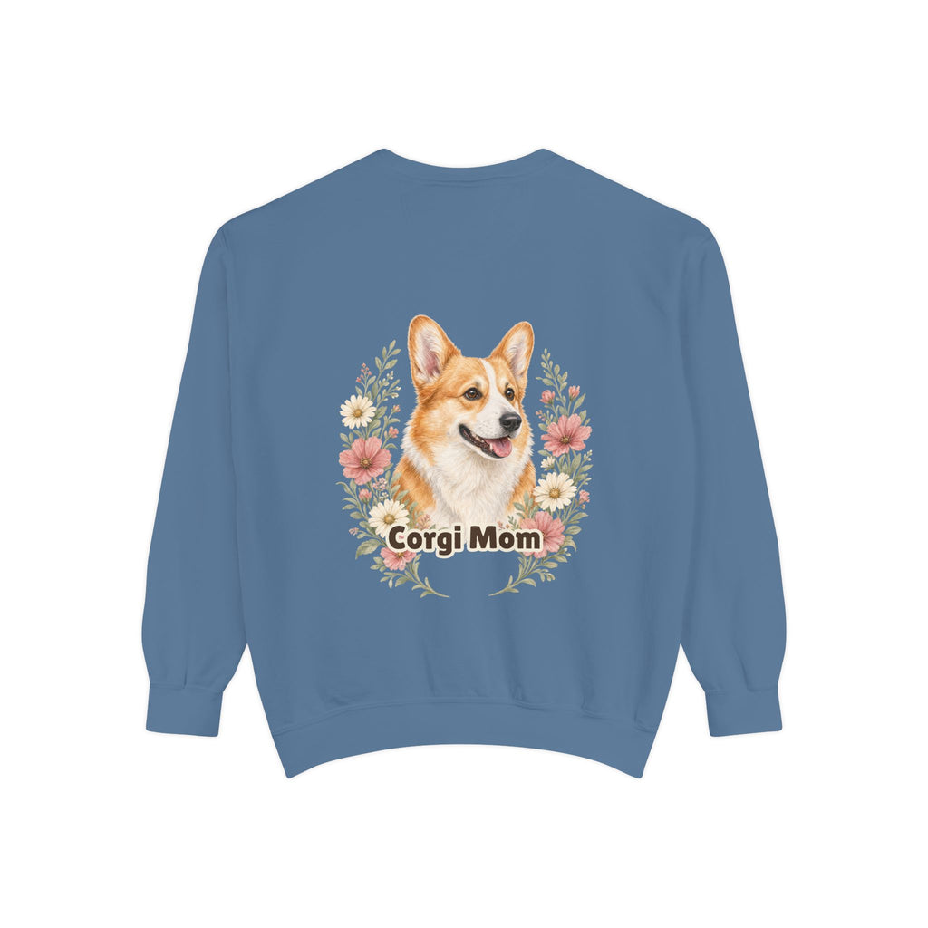 Corgi Mom Shirt, Corgi Mama Tee, Dog Mom Gift, Wildflower Corgi Lover Sweatshirt, Cute Dog Owner Gift