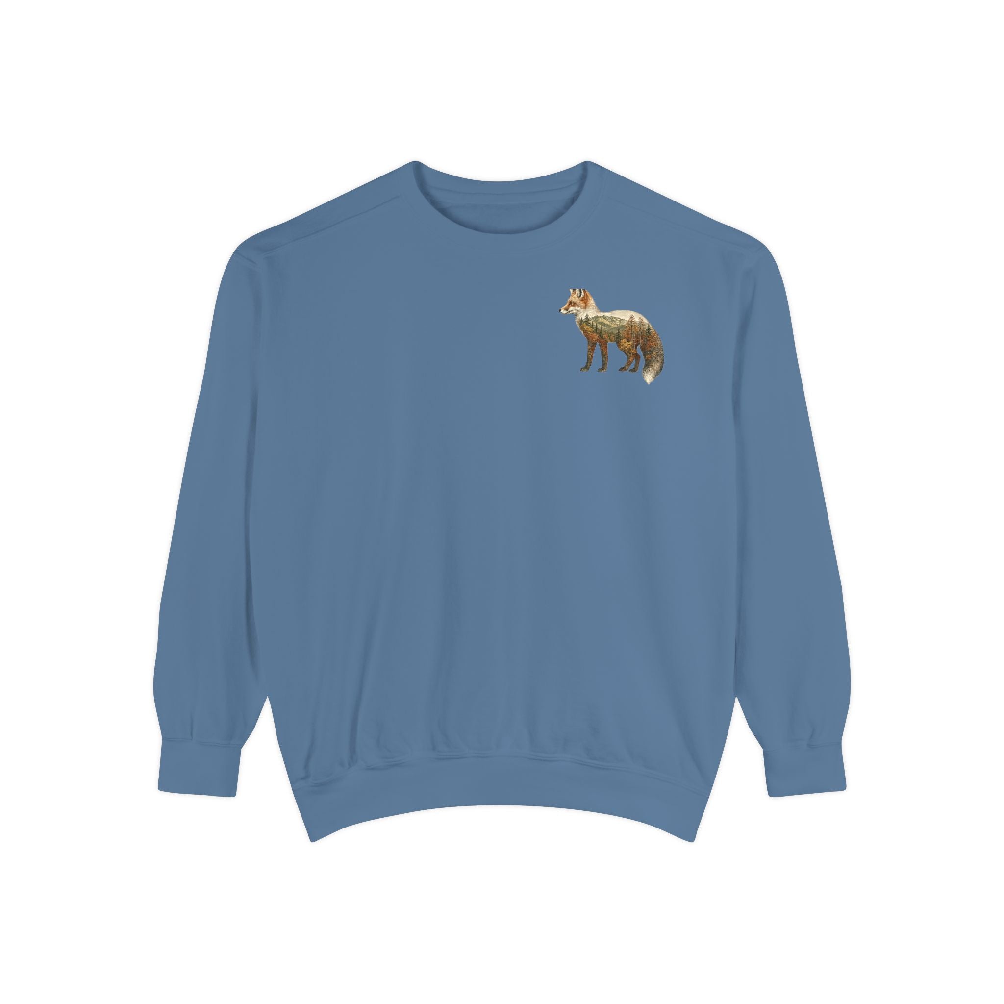 Into the Unknown I Roam Shirt, Fox Double Exposure Tee, Woodland Wanderlust Adventure Gift, Nature Hiking Sweatshirt